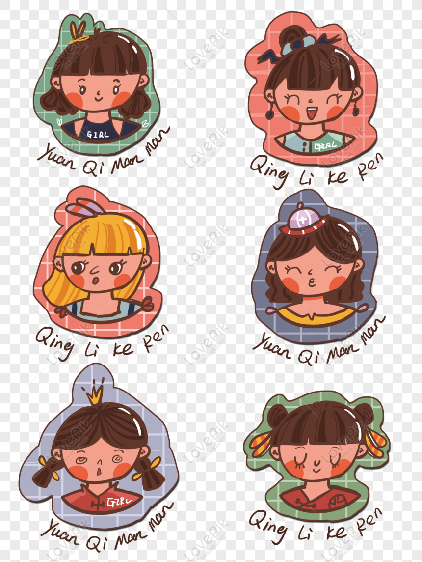 Hình ảnh Phim Hoạt Hình Dễ Thương Vẽ Tay Cô Gái Avatar Sticker ...