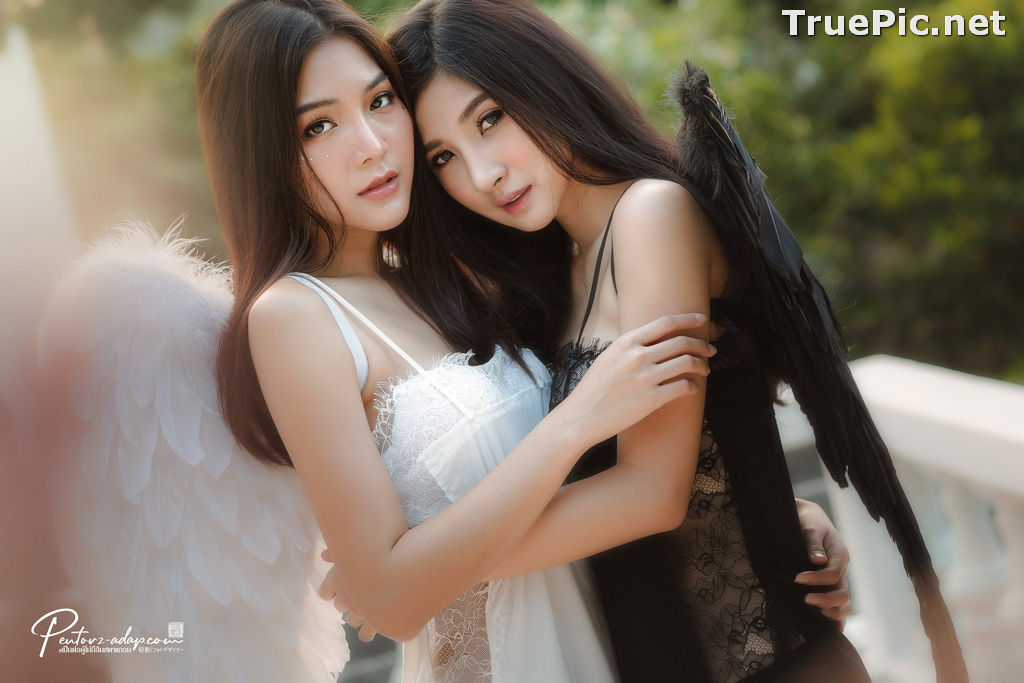 Image Thailand Model - Phitchamol Srijantanet and Pattamaporn Keawkum - Angel and Demon - TruePic.net - Picture-1