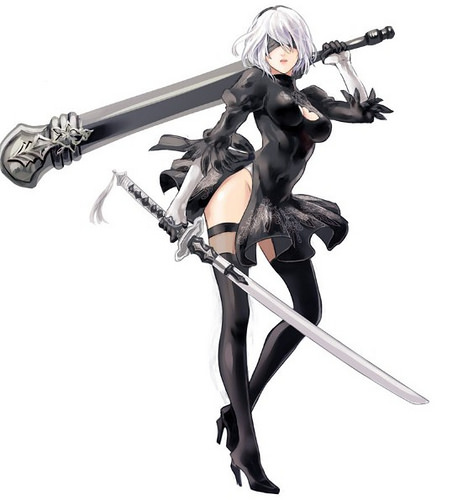 Tạo hình nhân vật 2B trong NieR: Automata