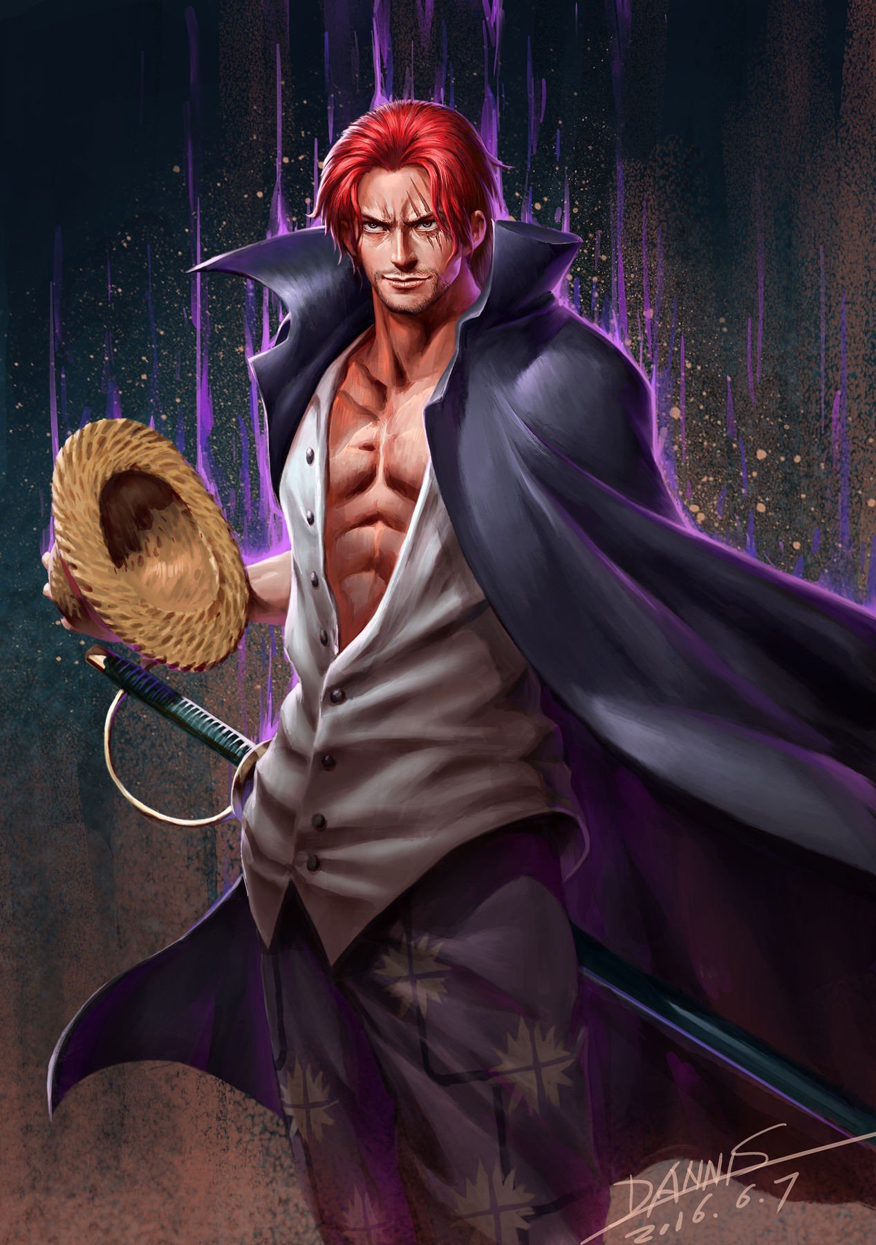 1267x1800 px One Piece Shanks Yonkou