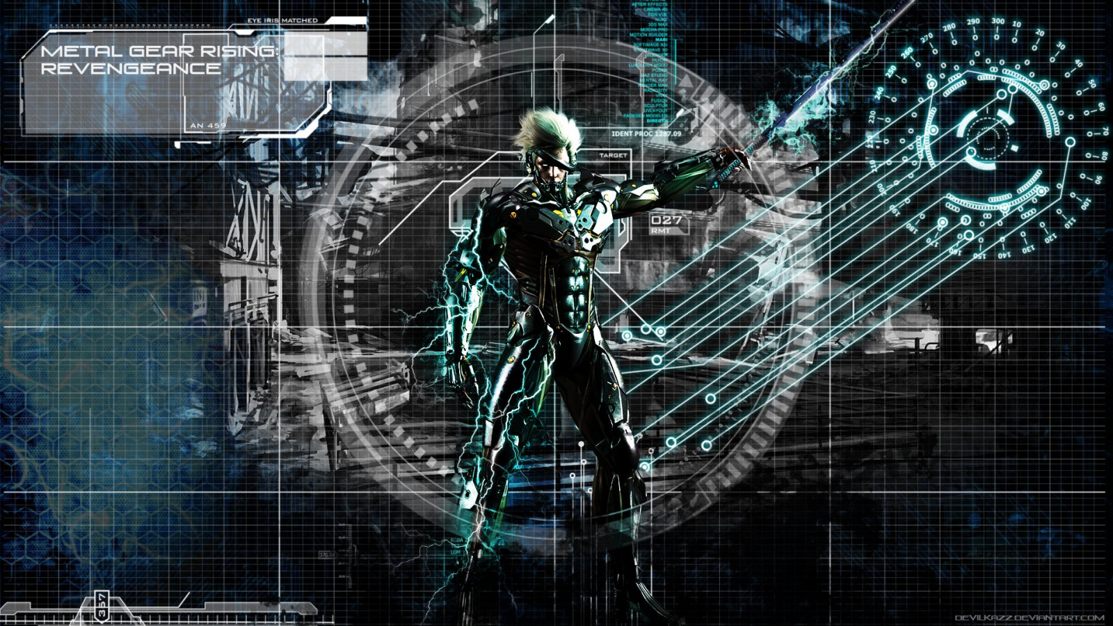 1920x1080 px, 1mgrr, action, cyborg, fi, fighting, futuristic, gear, metal, poster, revengeance, rising, robot, sci, sword, warrior