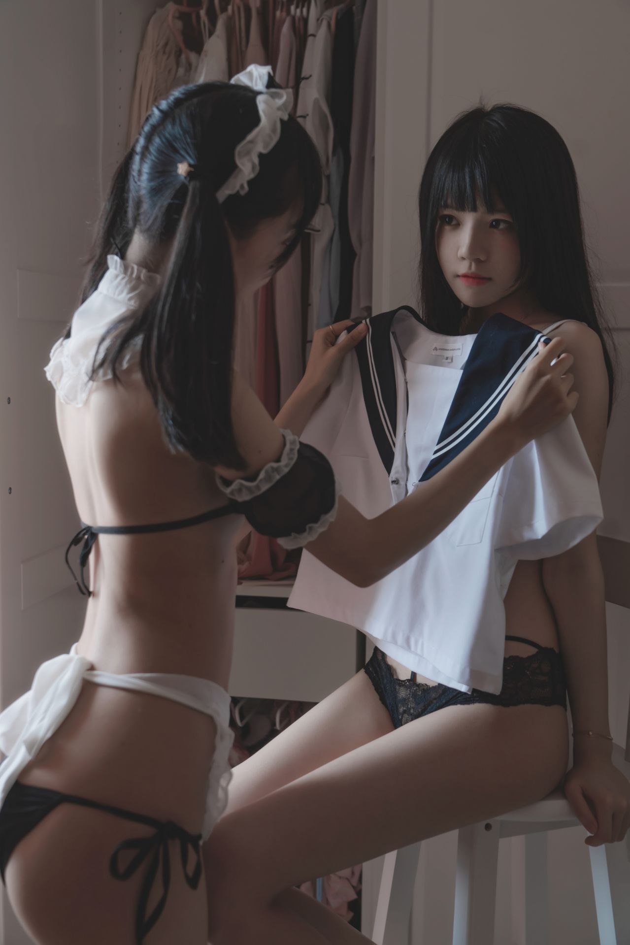 木绵绵OwO&桜桃喵 – 皆(制服×妹抖)