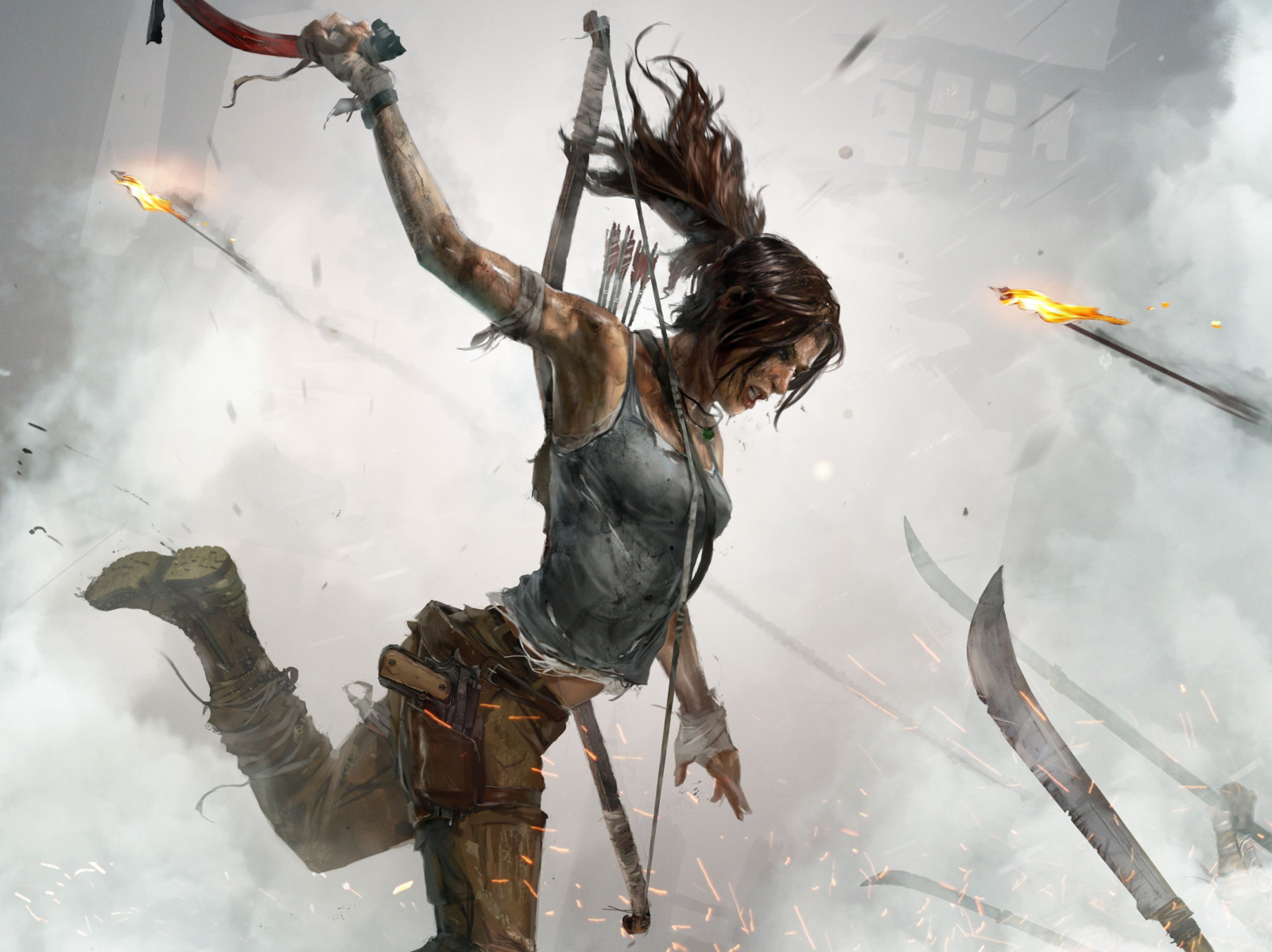 3738x2797 px, action, adventure, croft, fantasy, girl, girls, lara, platform, raider, tomb, warrior