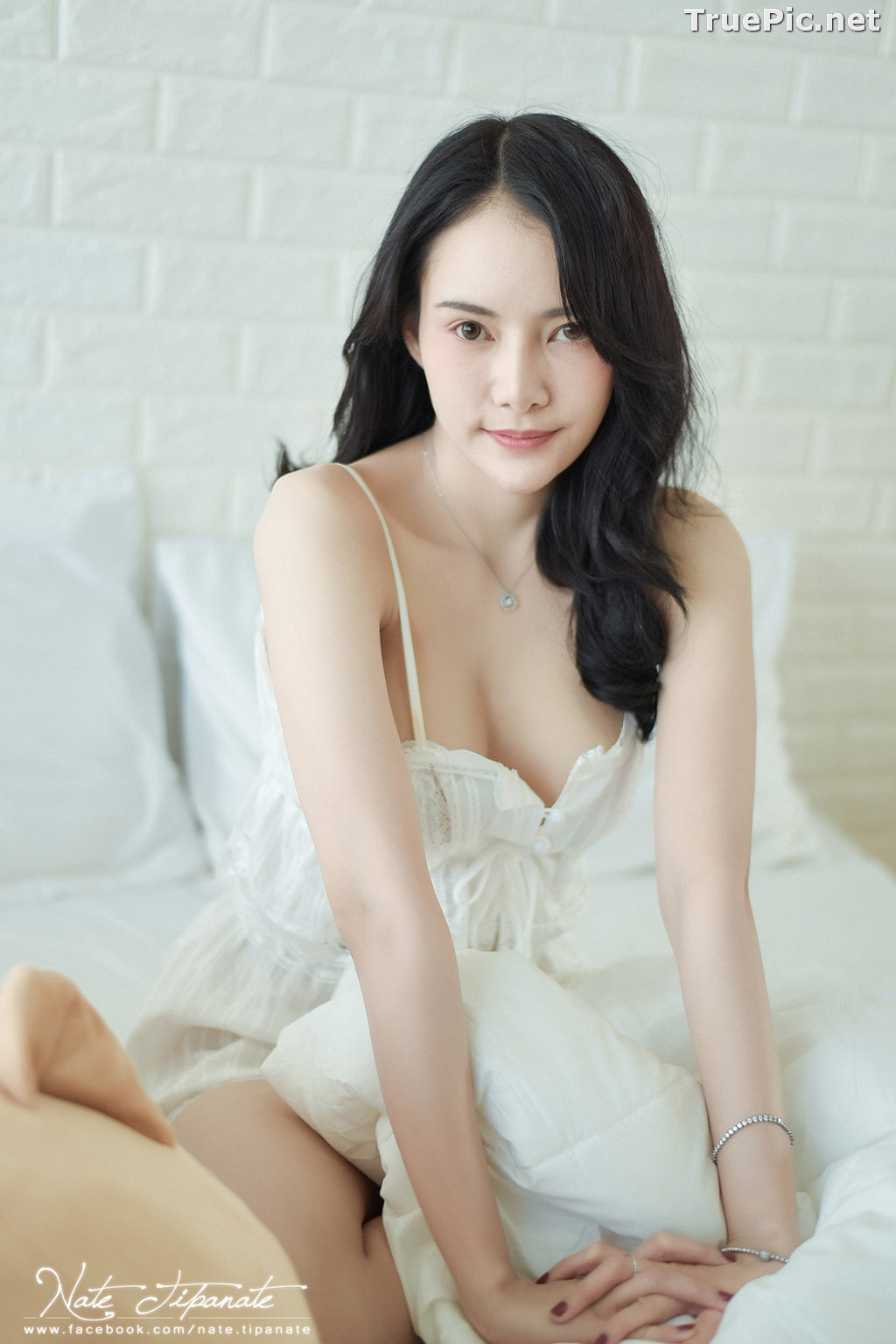 Image Thailand Model - Nattanicha Pw - Beautiful In White Sleepwear - TruePic.net - Picture-5