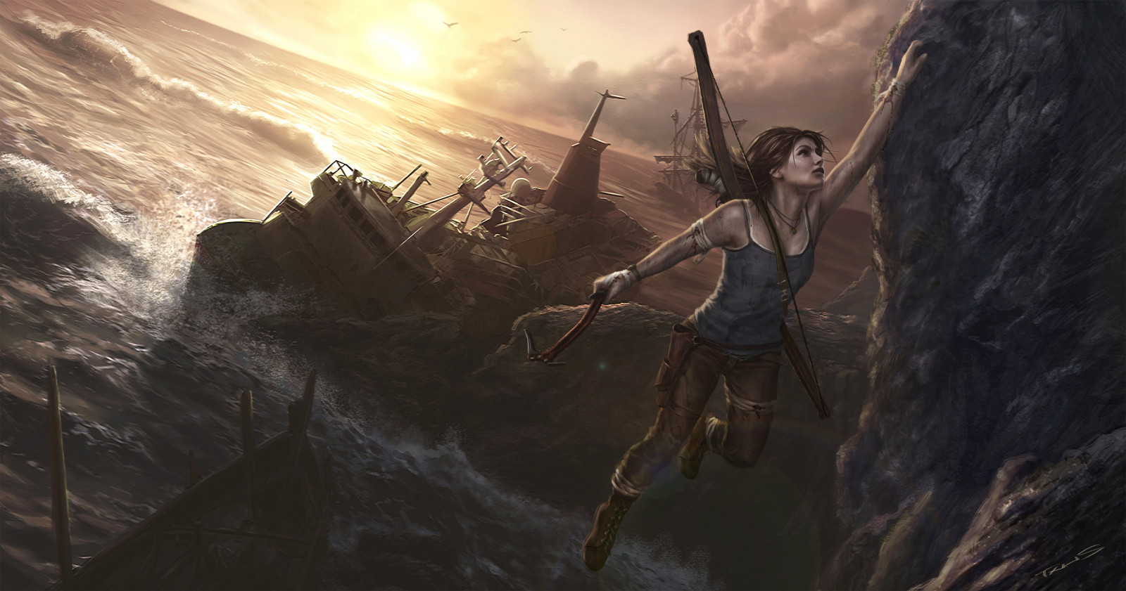 5703x3000 px, action, adventure, croft, fantasy, girl, girls, lara, platform, raider, tomb, warrior