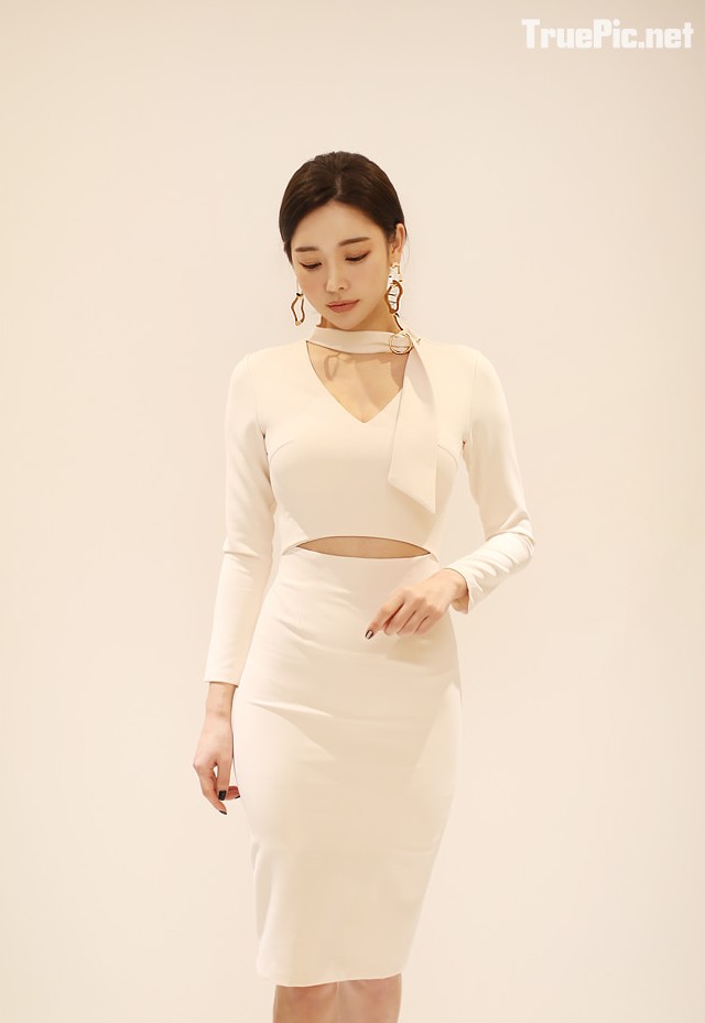 Park Da Hyun beautiful images - Korean fashion office dress - Jan.2018, TruePic.net