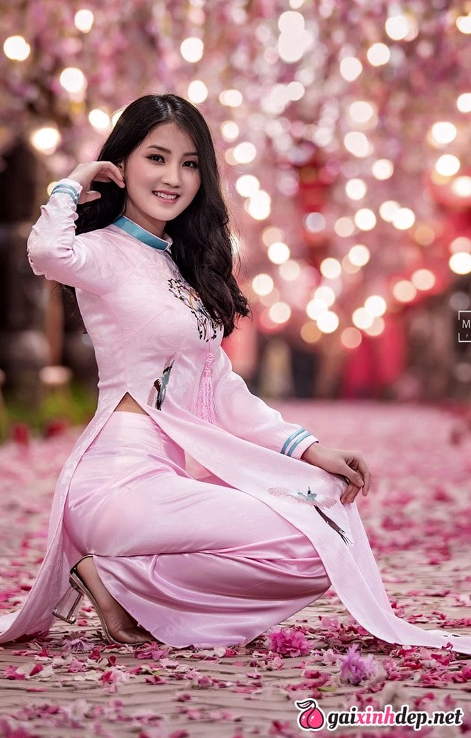 Ao Dai Mau Hong Nhat