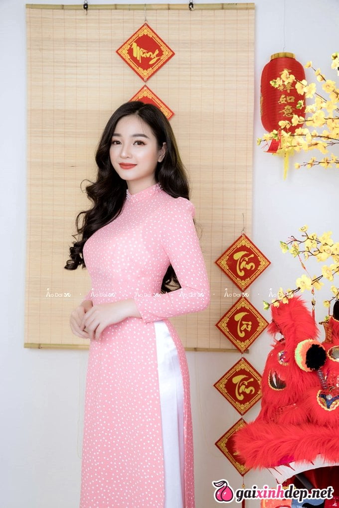 Áo Dài Cưới Màu Hồng Pastel