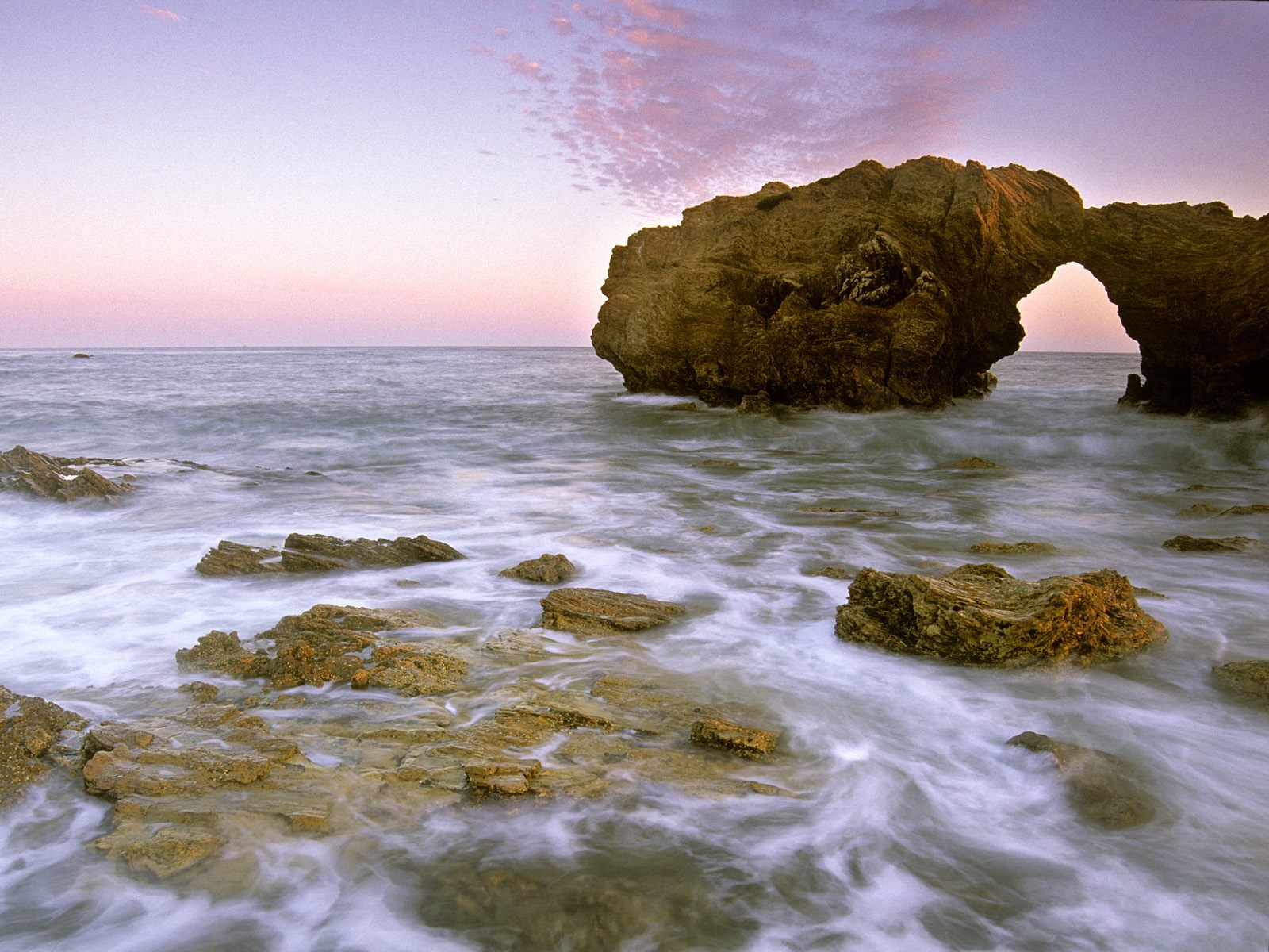 landscape, sea, water, rock, shore, sky, stones, calm, evening, waves, coast, California, horizon, rocks, cape, ocean, wave, tide, body of water, wind wave, promontory, headland, coastal and oceanic landforms