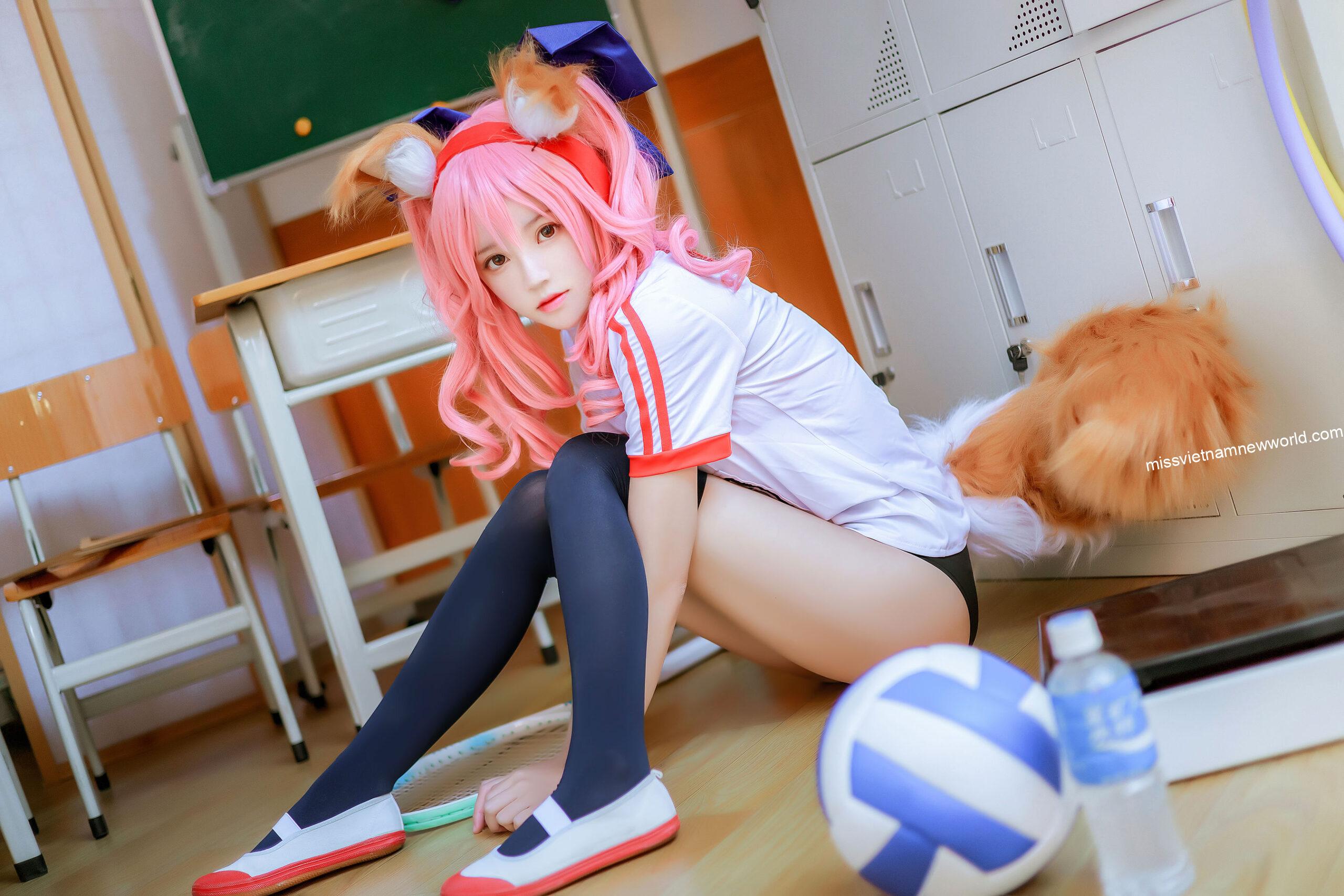 cherry-meow-cosplay-tamamo-no-mae-gym-suit (15)