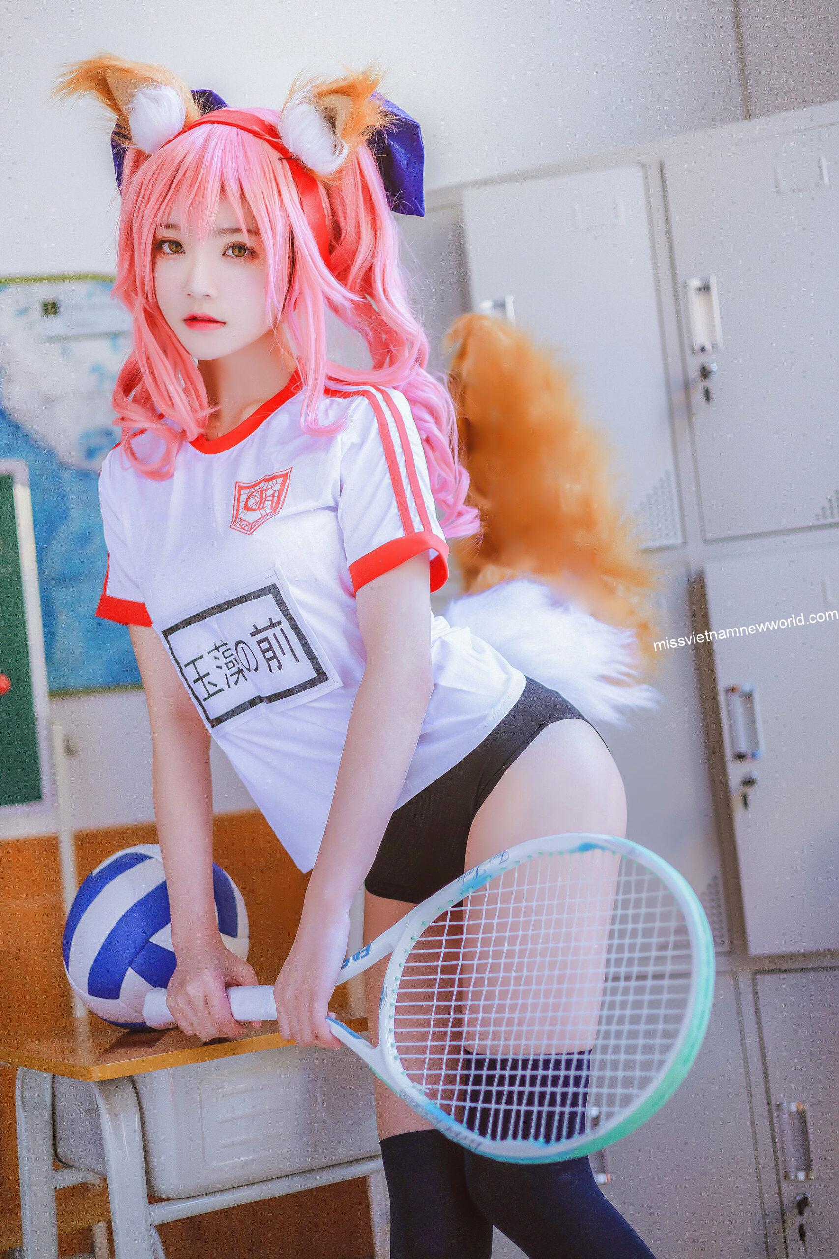 cherry-meow-cosplay-tamamo-no-mae-gym-suit (3)