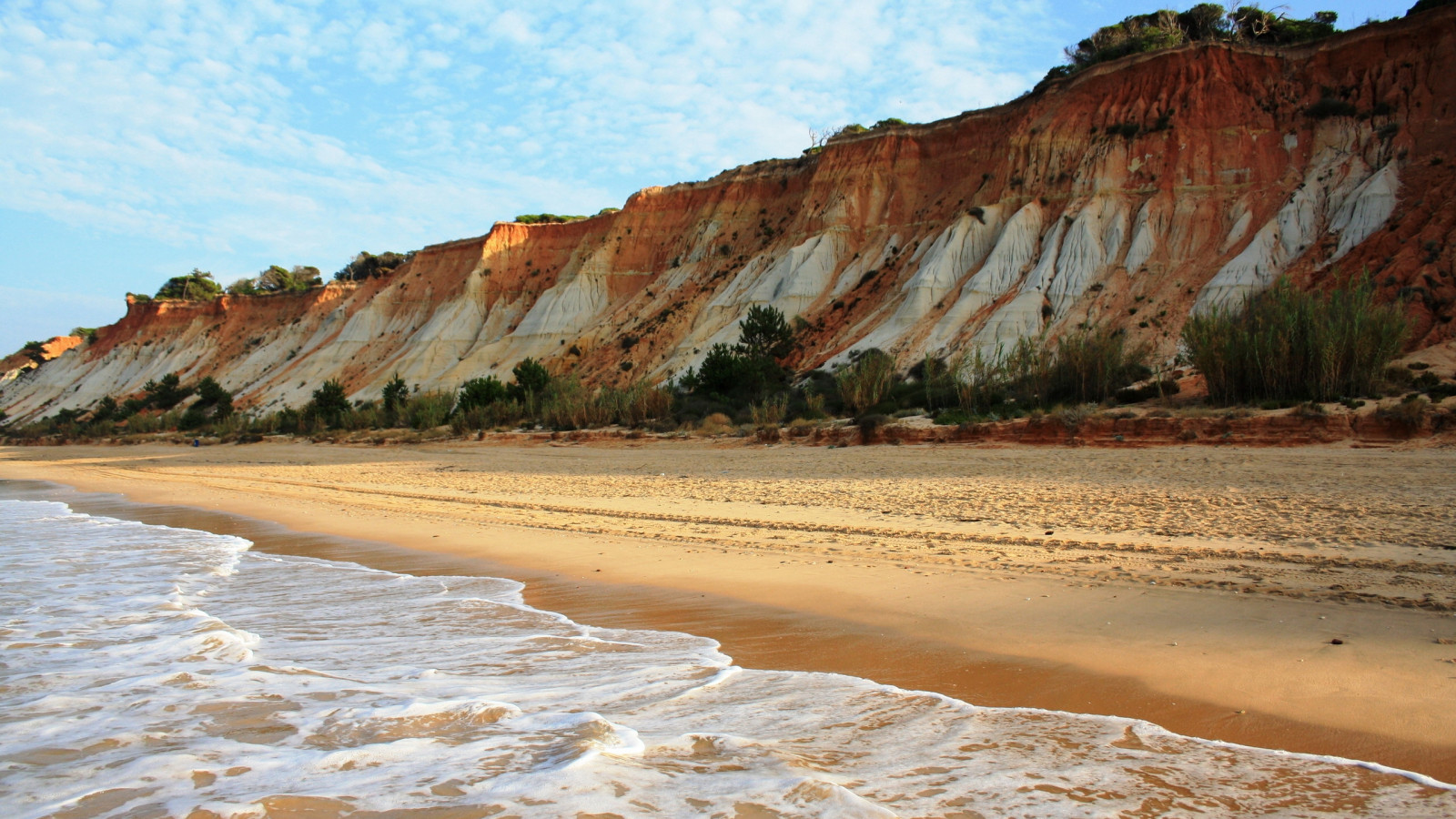 coast, sandy, ocean, waves, beach