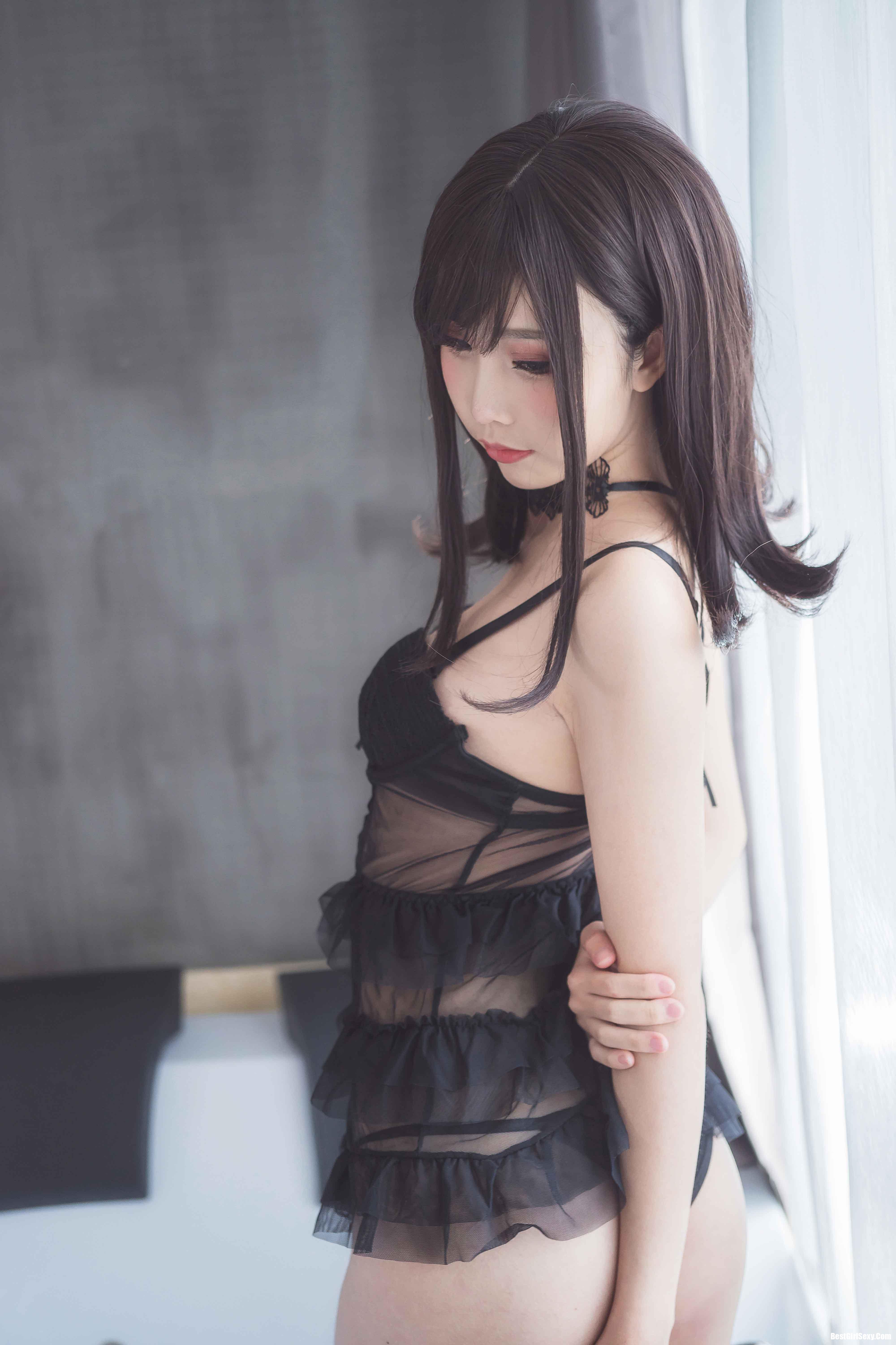 [Coser面饼仙儿] NO.012 Girl in the head black corset 4