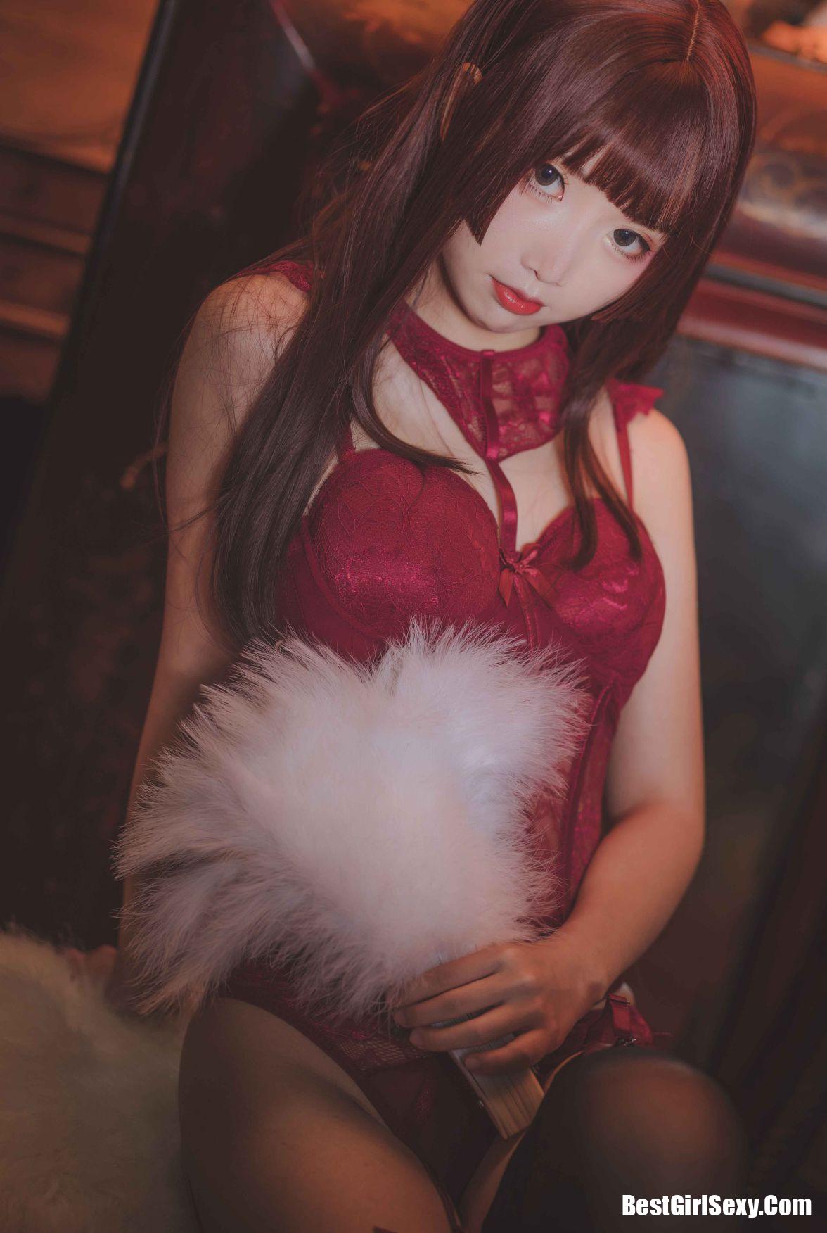 [Coser面饼仙儿] NO.014 The girl in the head red corset 13