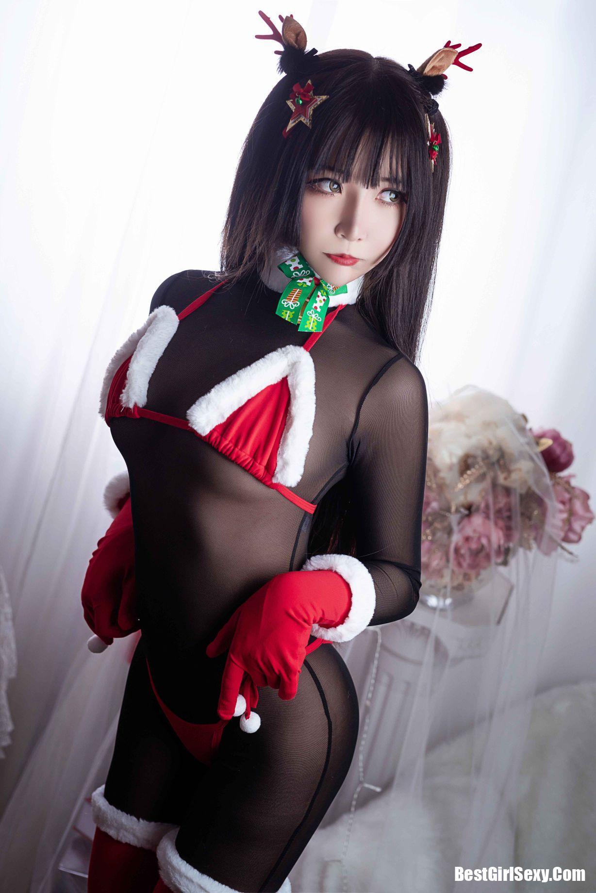 抱走莫子A NO.011 One piece black silk christmas bikini 25