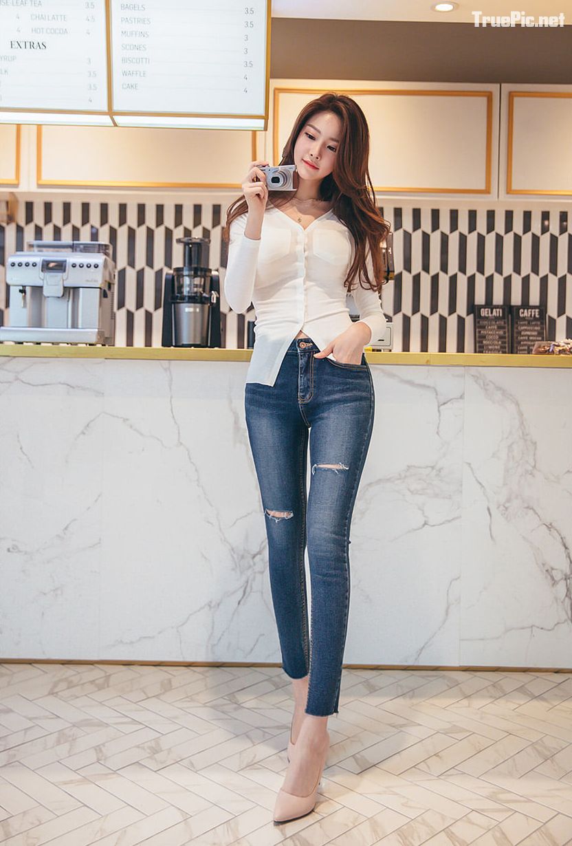 Park Jung Yoon - Sexy body with Jeans Set - Fresh streetwear, TruePic.net