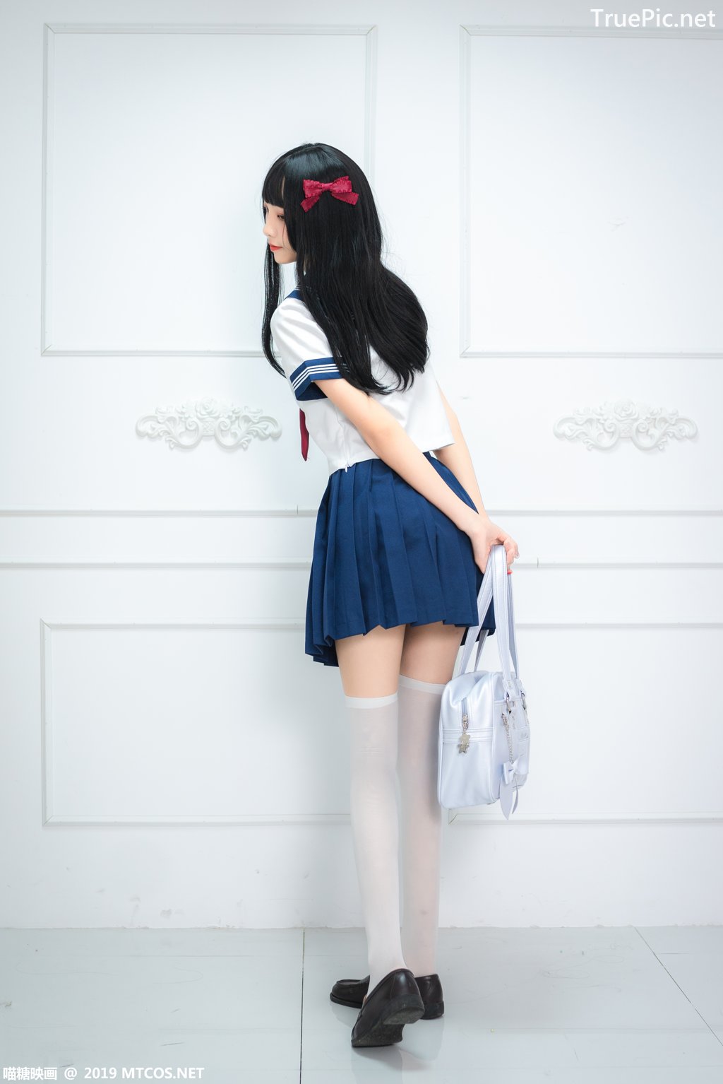 Image-MTCos-喵糖映画-Vol-012–Chinese-Pretty-Model-Cute-School-Girl-With-Sailor-Dress-TruePic.net- Picture-2