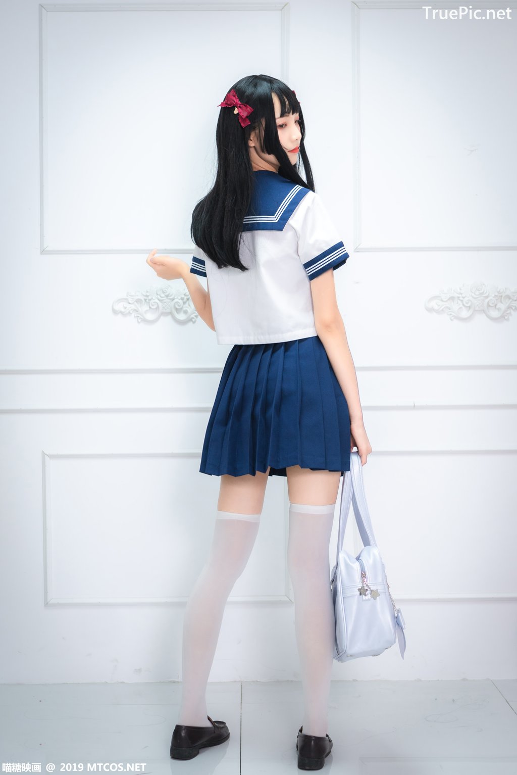 Image-MTCos-喵糖映画-Vol-012–Chinese-Pretty-Model-Cute-School-Girl-With-Sailor-Dress-TruePic.net- Picture-4