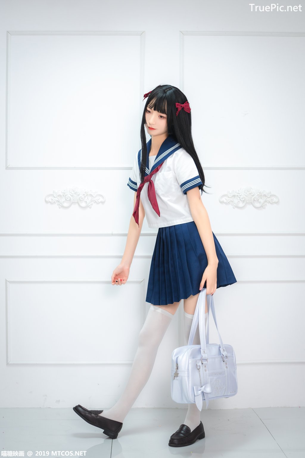 Image-MTCos-喵糖映画-Vol-012–Chinese-Pretty-Model-Cute-School-Girl-With-Sailor-Dress-TruePic.net- Picture-8