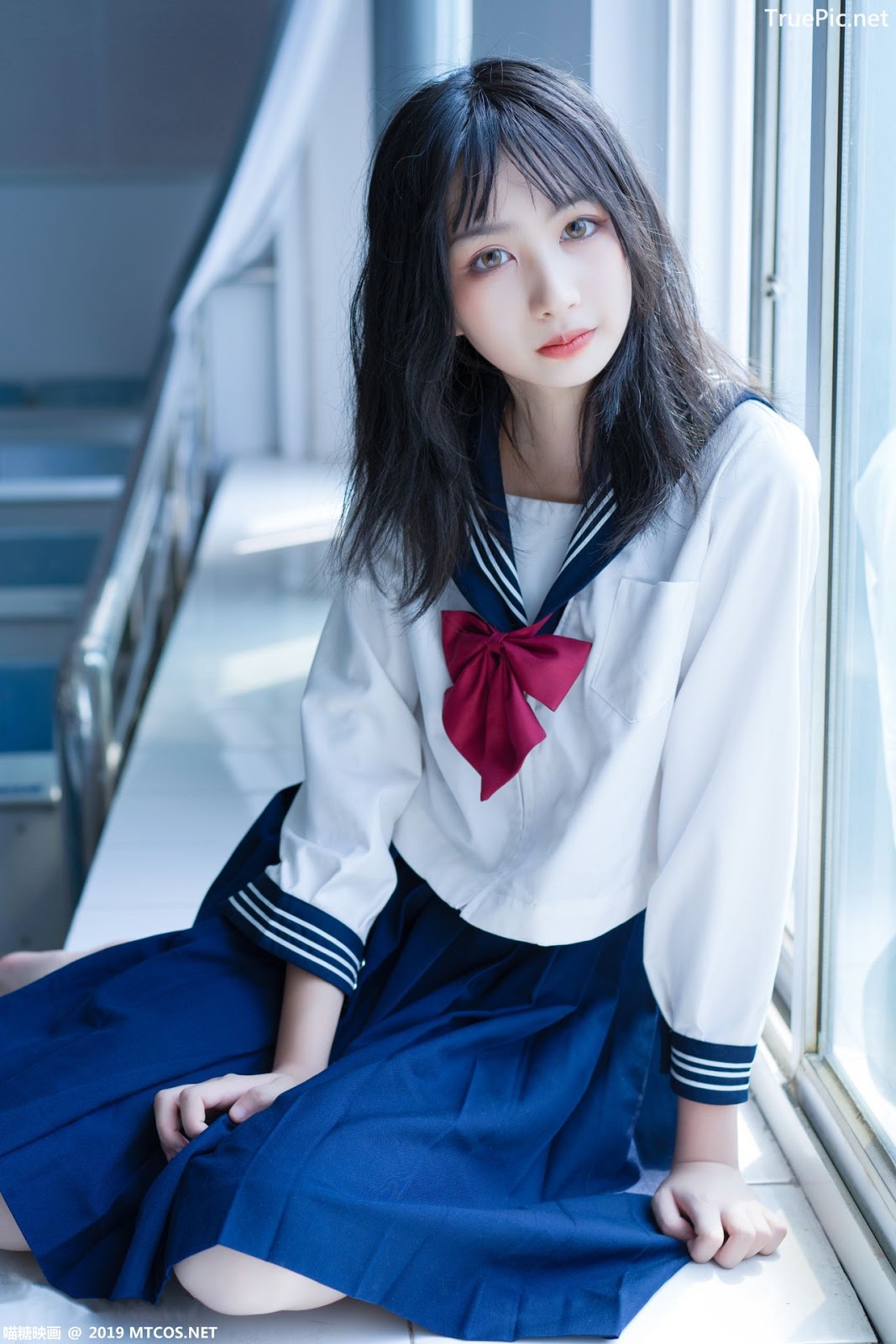 Image MTCos 喵糖映画 Vol.014 – Chinese Cute Model With Japanese School Uniform - TruePic.net- Picture-1