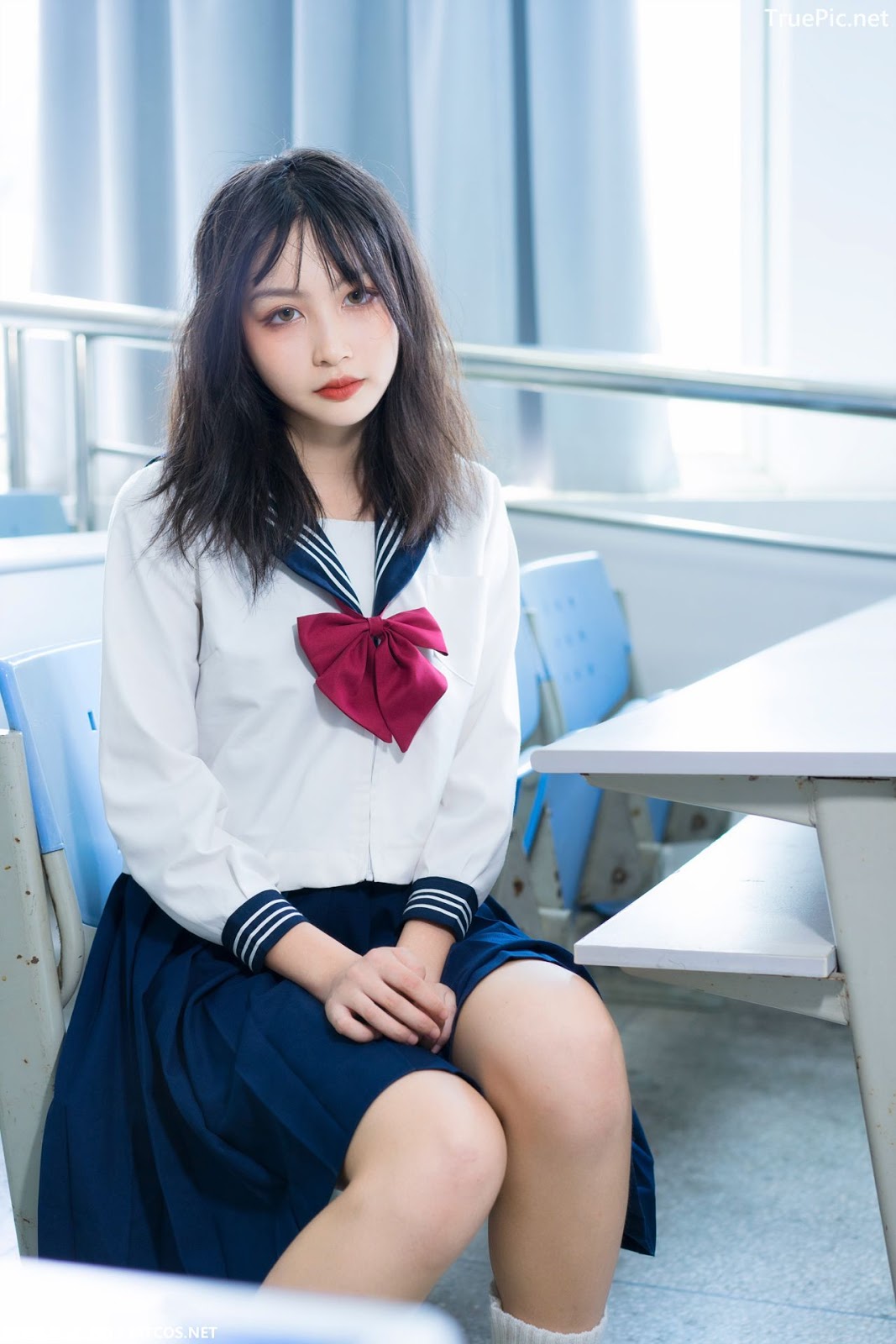 Image MTCos 喵糖映画 Vol.014 – Chinese Cute Model With Japanese School Uniform - TruePic.net- Picture-9