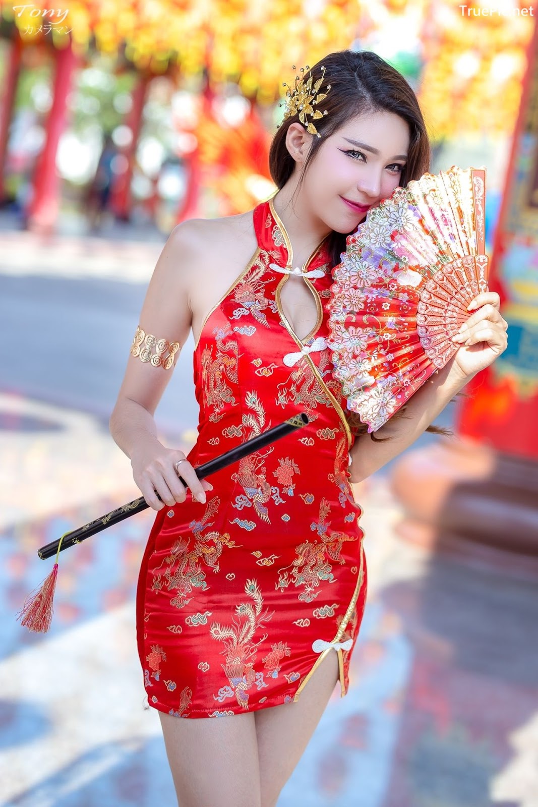 Image-Thailand-Hot-Model-Janet-Kanokwan-Saesim-Sexy-Chinese-Girl-Red-Dress-Traditional-TruePic.net- Picture-9