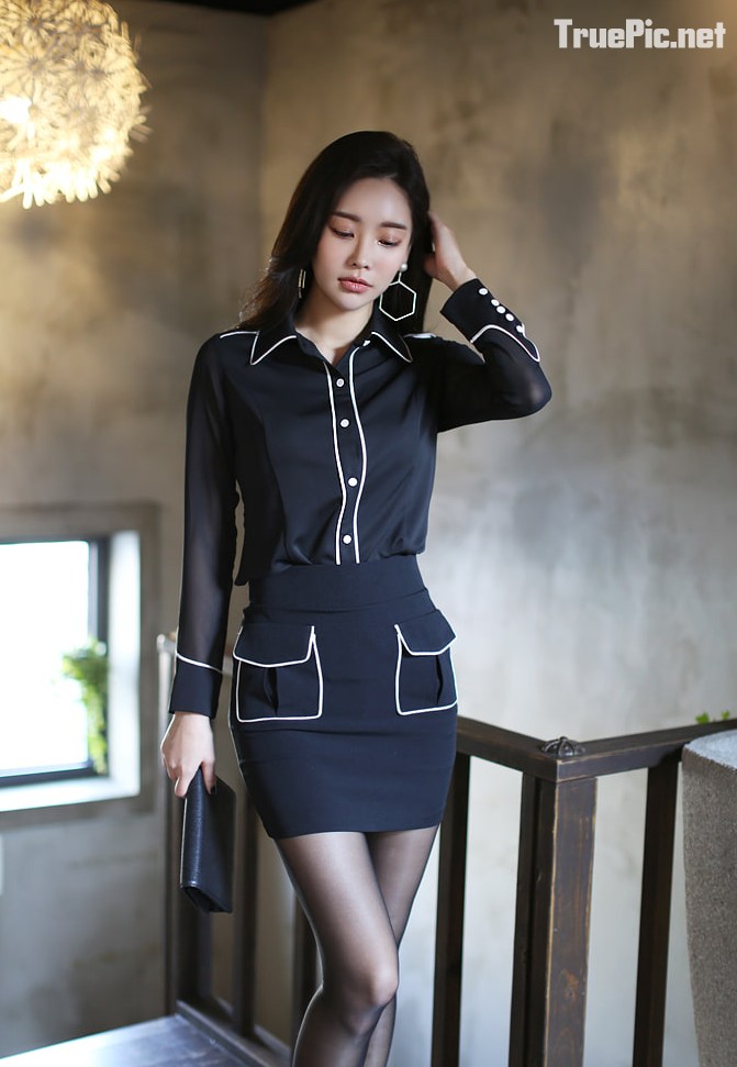 Park Da Hyun beautiful images - Korean fashion office dress - Jan.2018, TruePic.net