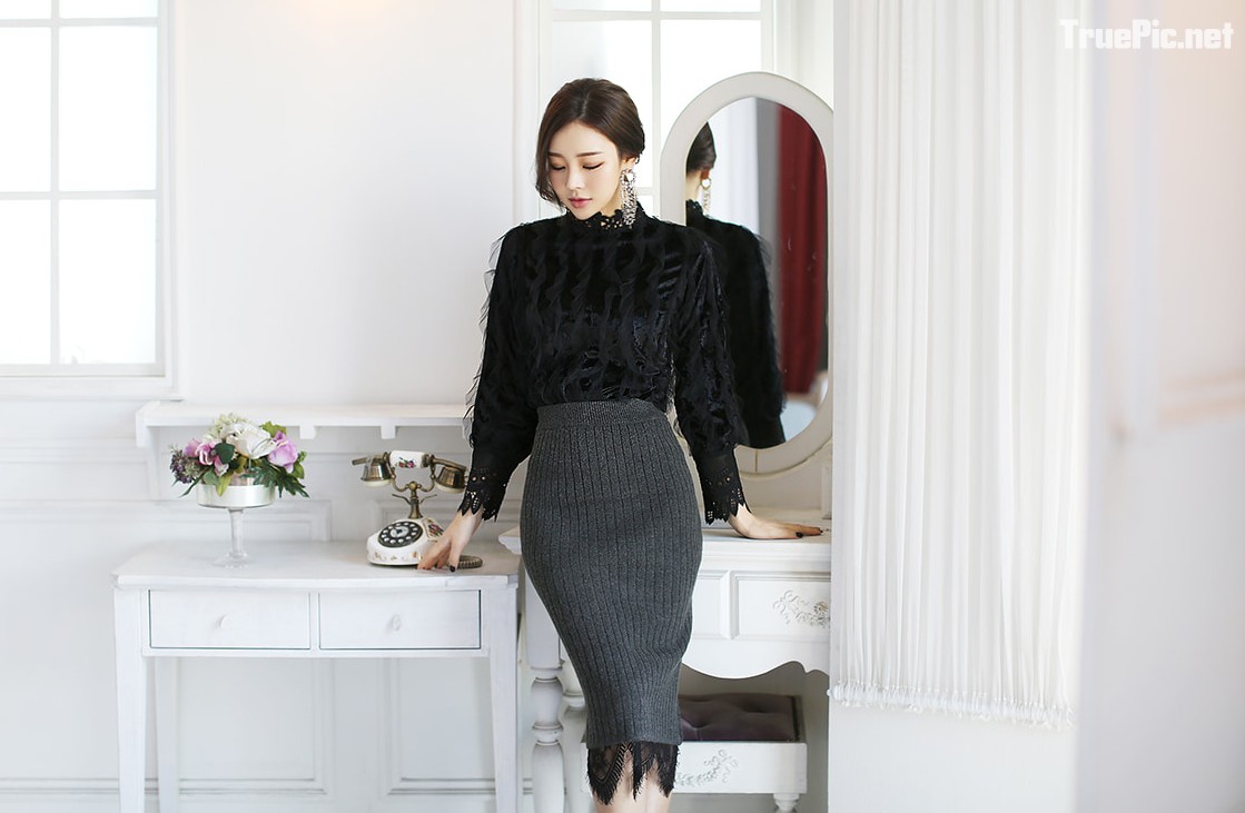 Park Da Hyun beautiful images - Korean fashion office dress - Jan.2018, TruePic.net