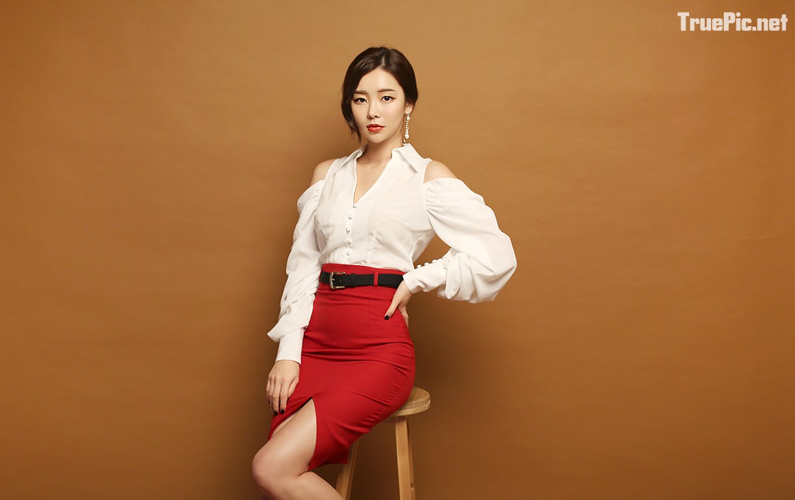 Park Da Hyun beautiful images - Korean fashion office dress - Jan.2018, TruePic.net