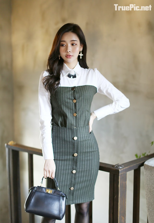 Park Da Hyun beautiful images - Korean fashion office dress - Jan.2018, TruePic.net