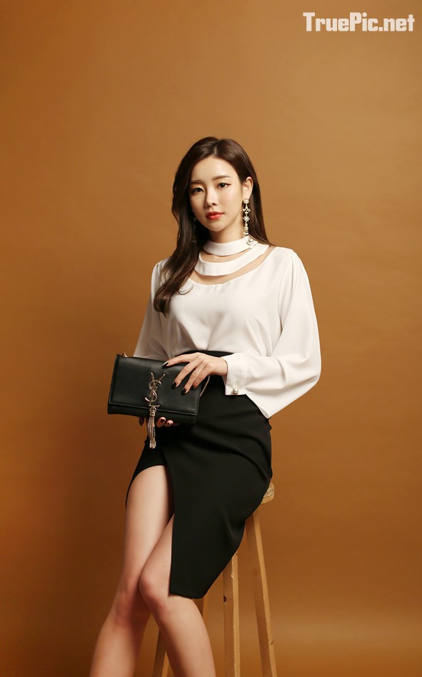 Park Da Hyun beautiful images - Korean fashion office dress - Jan.2018, TruePic.net