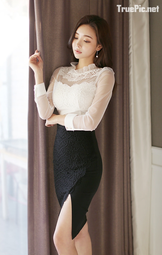 Park Da Hyun Korea Model very cute with beautiful Office Dress, TruePic.net