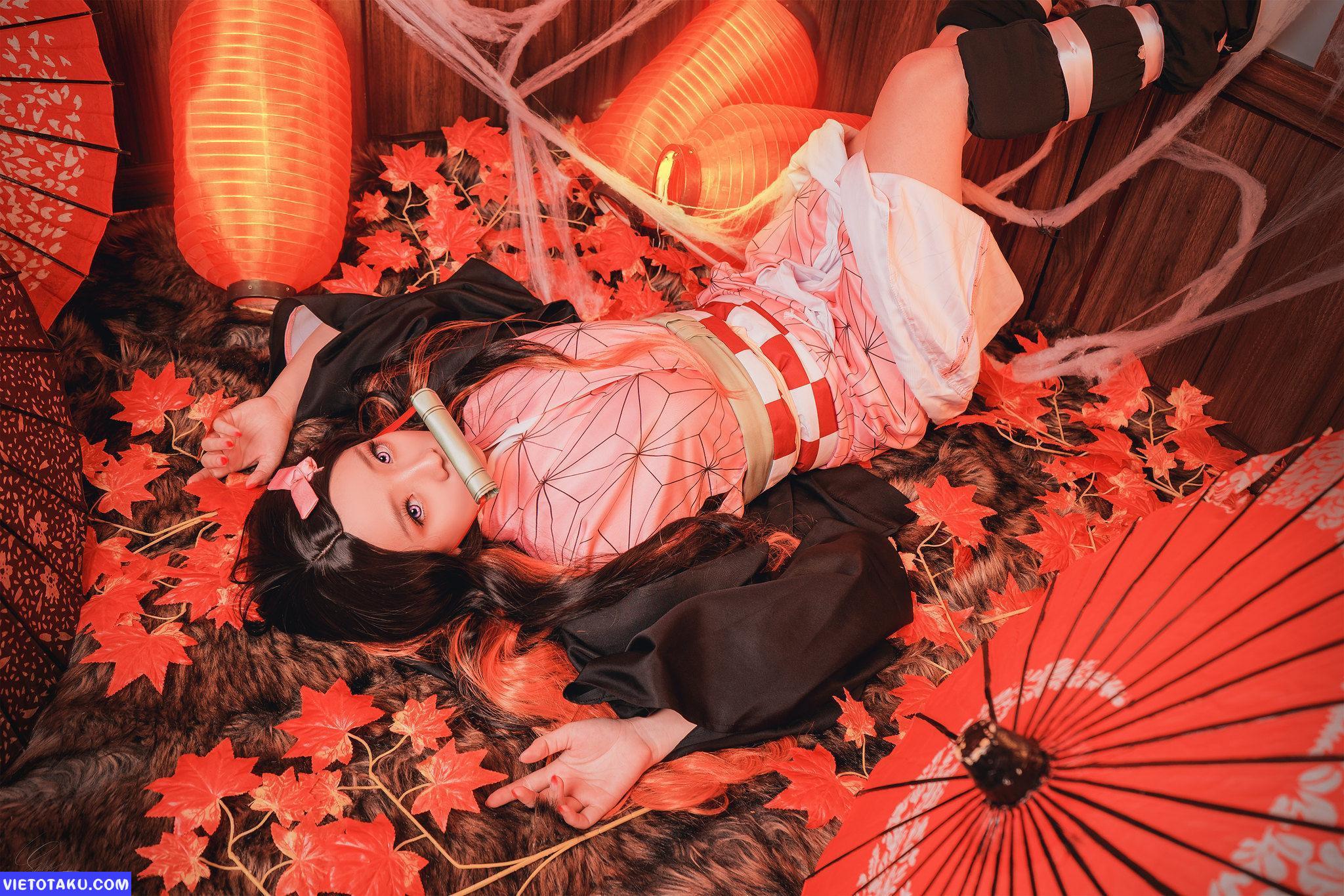 Ngắm Nezuko hững hờ với bộ ảnh cosplay Nezuko của Messie Huang 10