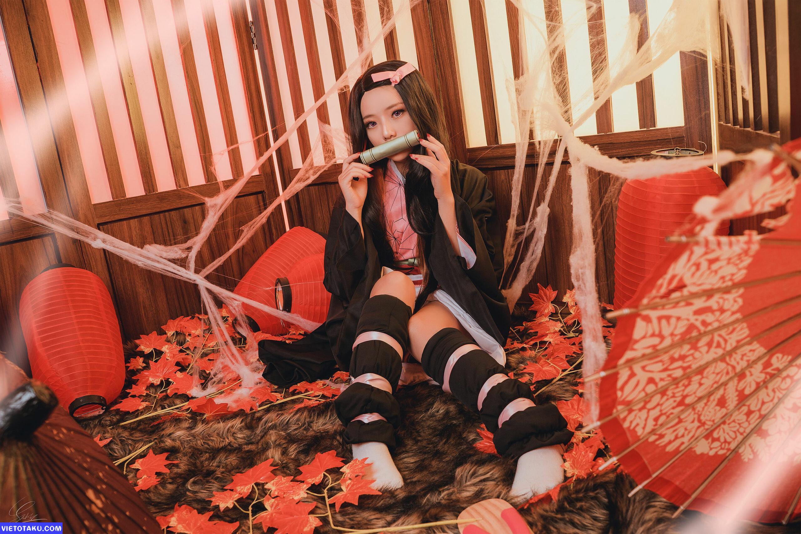 Ngắm Nezuko hững hờ với bộ ảnh cosplay Nezuko của Messie Huang11