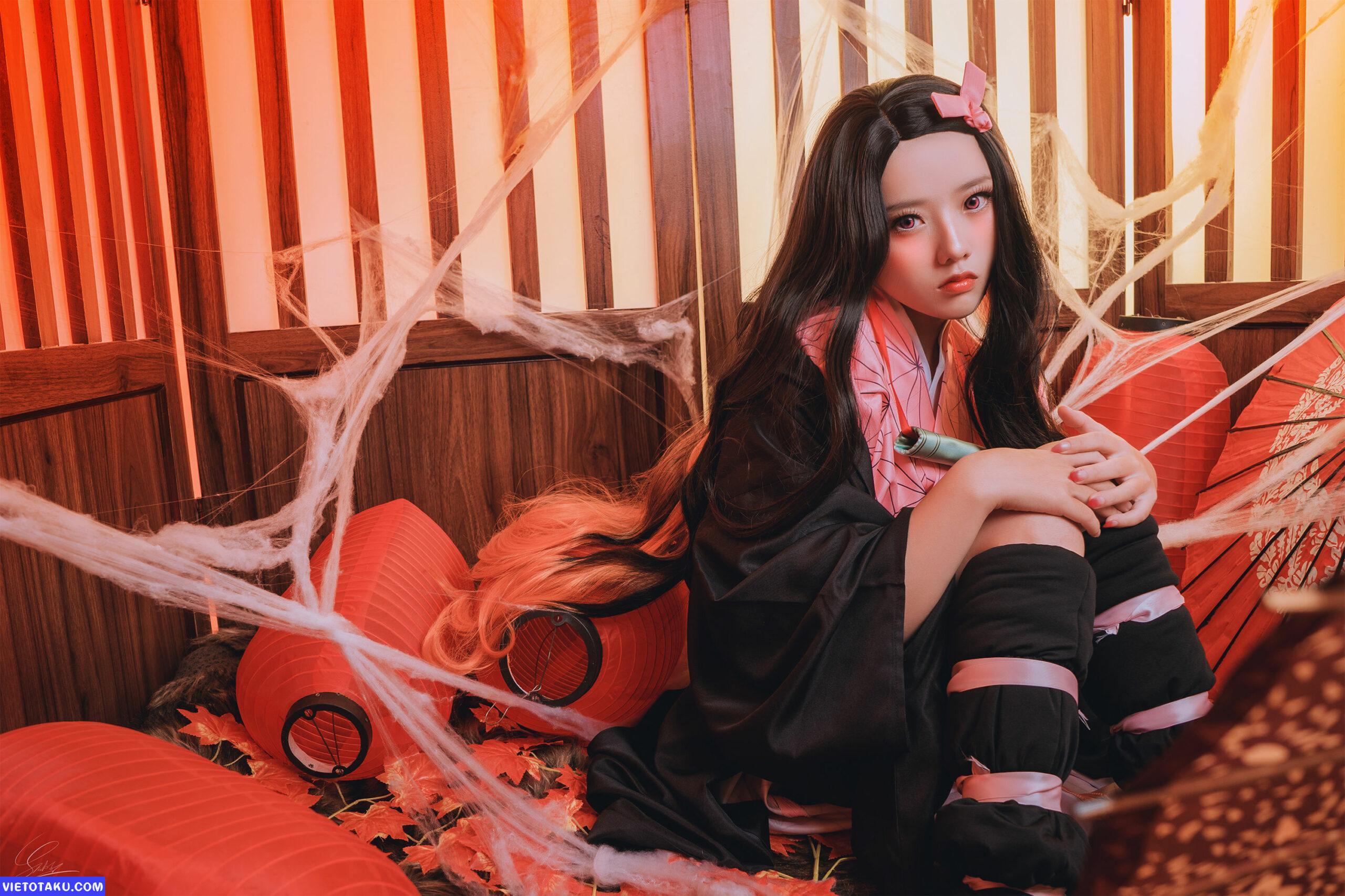 Ngắm Nezuko hững hờ với bộ ảnh cosplay Nezuko của Messie Huang 7