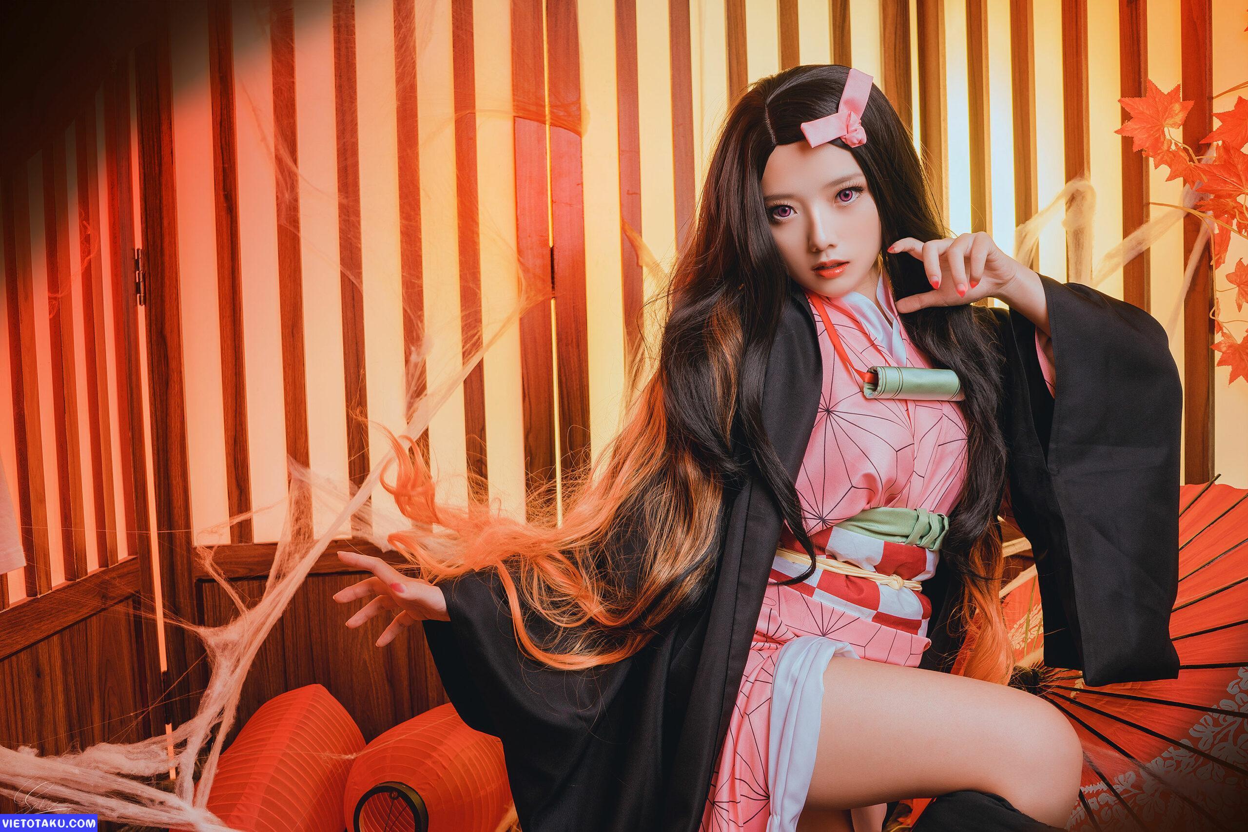 Ngắm Nezuko hững hờ với bộ ảnh cosplay Nezuko của Messie Huang 1