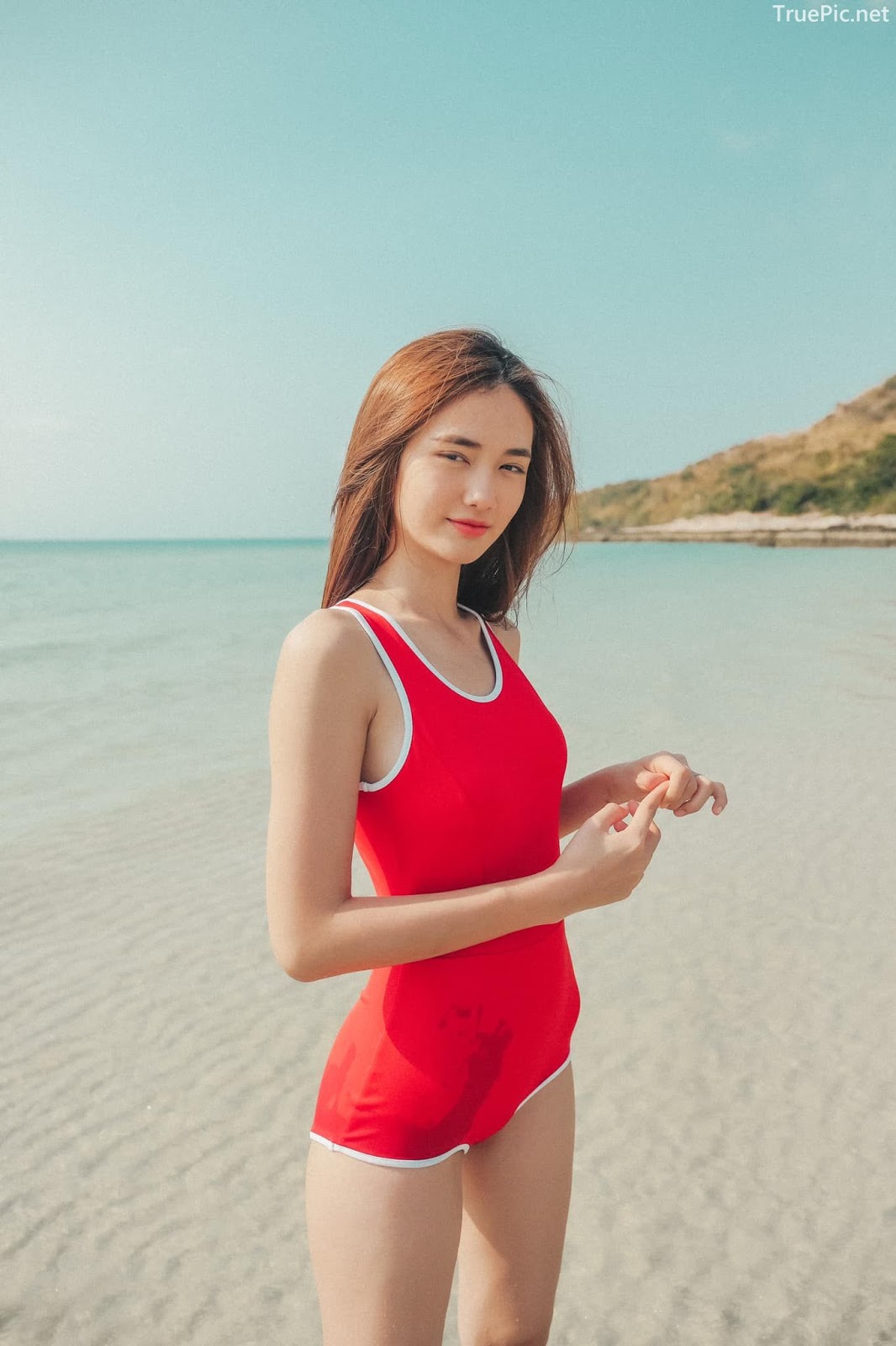 Miss Teen Thailand - Kanyarat Ruangrung - The Red Monokini On The Beach - TruePic.net - Picture 11