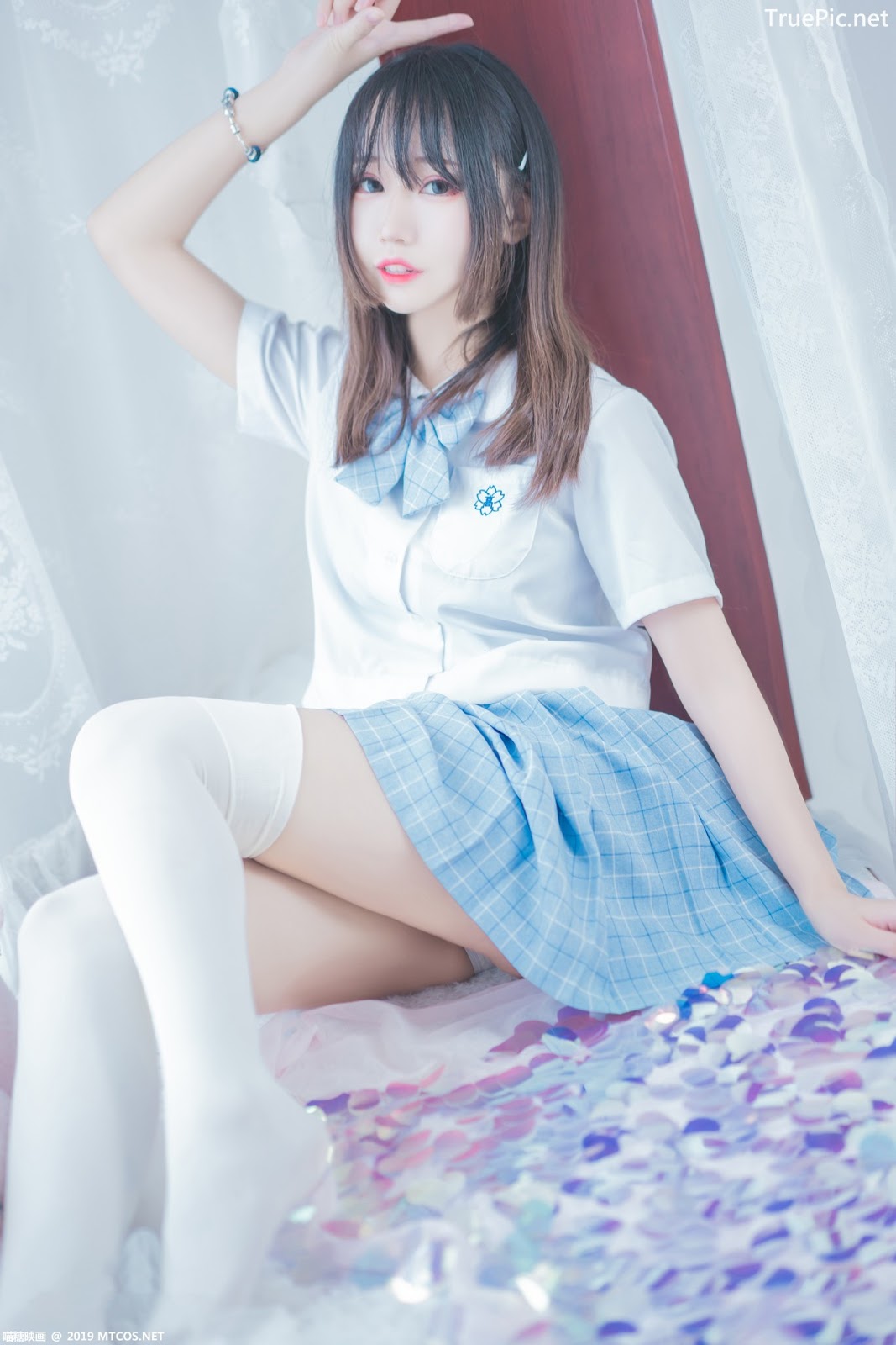 Image [MTCos] 喵糖映画 Vol.019 – Chinese Cute Model – Blue White Fantasy Girl - TruePic.net - Picture-35