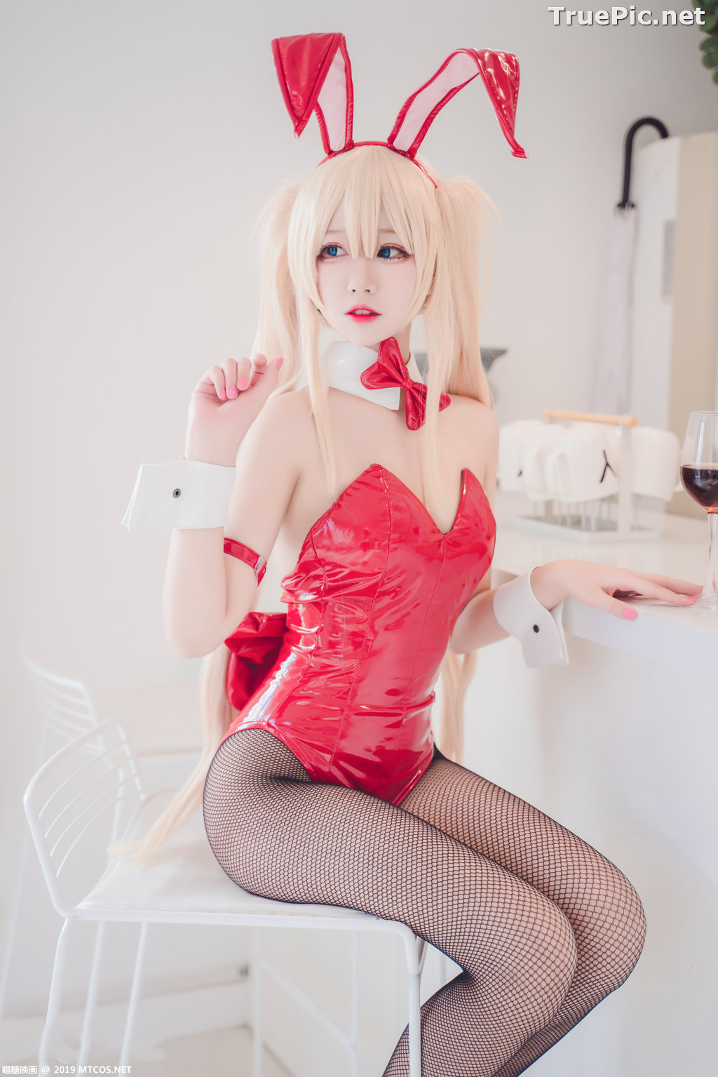 Image [MTCos] 喵糖映画 Vol.021 – Chinese Cute Model – Red Bunny Girl Cosplay - TruePic.net - Picture-10