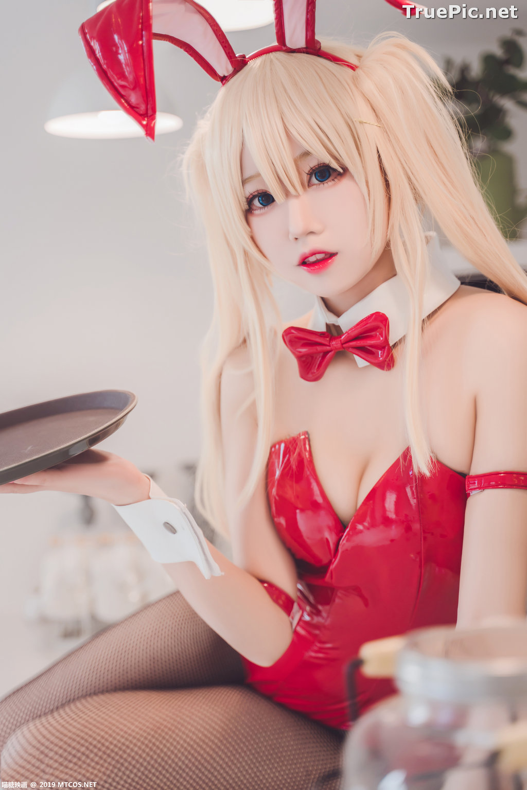 Image [MTCos] 喵糖映画 Vol.021 – Chinese Cute Model – Red Bunny Girl Cosplay - TruePic.net - Picture-18