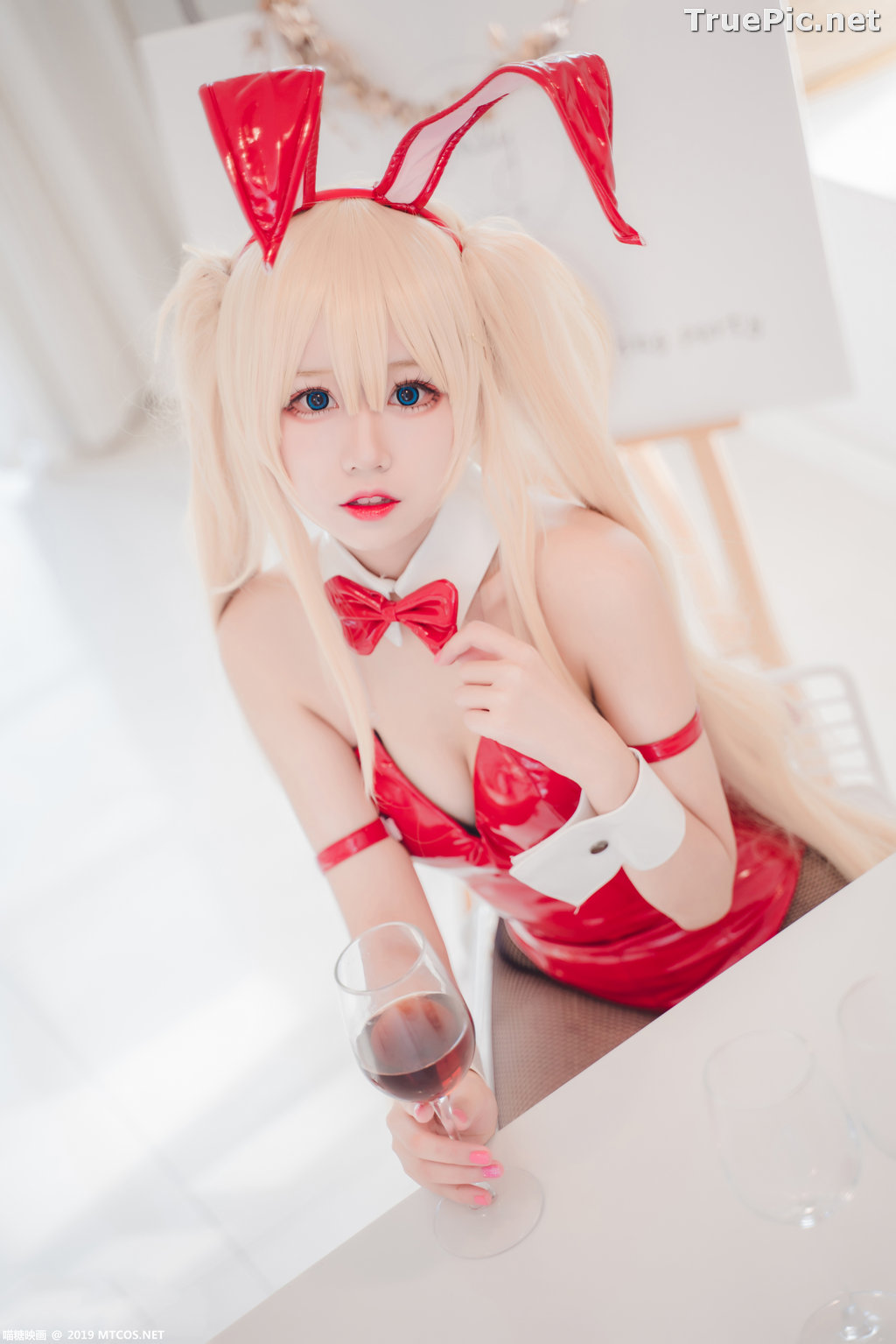 Image [MTCos] 喵糖映画 Vol.021 – Chinese Cute Model – Red Bunny Girl Cosplay - TruePic.net - Picture-5