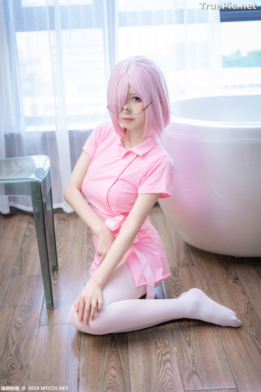 Image [MTCos] 喵糖映画 Vol.033 – Chinese Cute Model - Pink Nurse Cosplay - TruePic.net - Picture-12