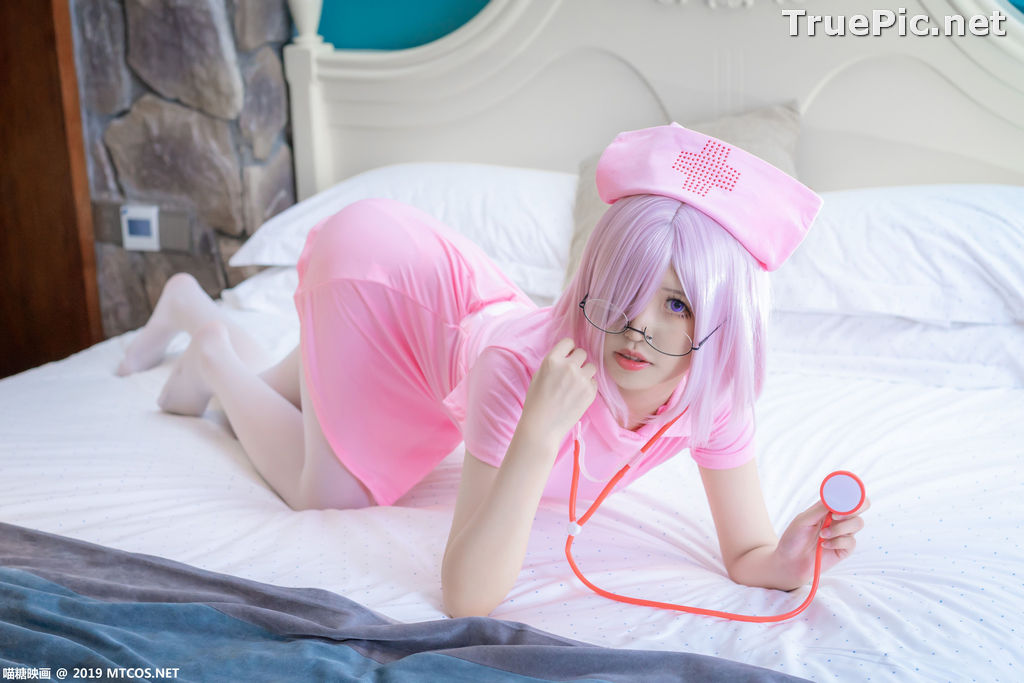 Image [MTCos] 喵糖映画 Vol.033 – Chinese Cute Model - Pink Nurse Cosplay - TruePic.net - Picture-2