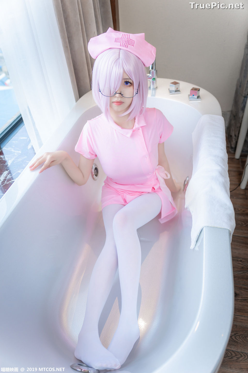 Image [MTCos] 喵糖映画 Vol.033 – Chinese Cute Model - Pink Nurse Cosplay - TruePic.net - Picture-43