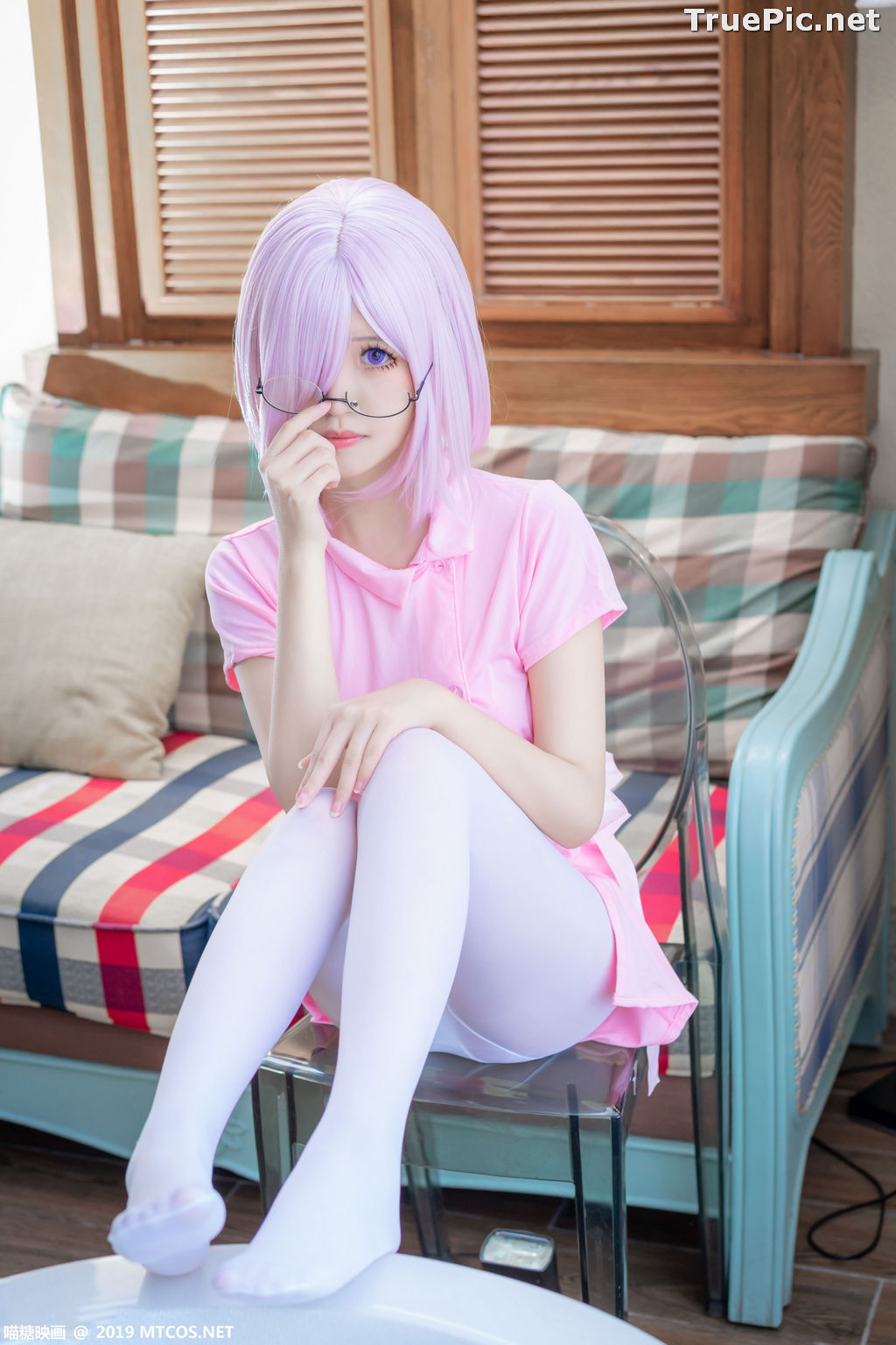 Image [MTCos] 喵糖映画 Vol.033 – Chinese Cute Model - Pink Nurse Cosplay - TruePic.net - Picture-6