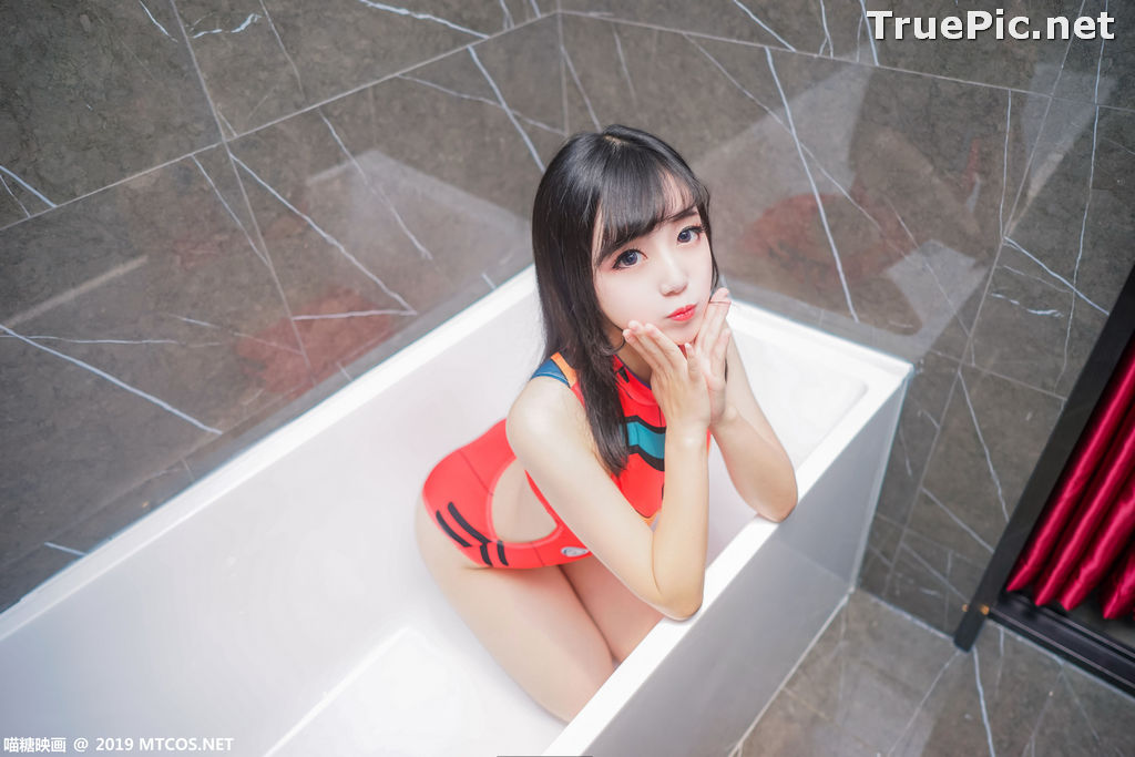 Image [MTCos] 喵糖映画 Vol.038 – Chinese Cute Model – Red Line Monokini - TruePic.net - Picture-13