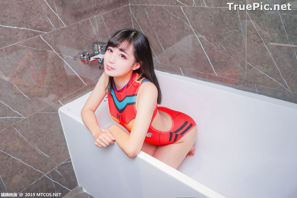 Image [MTCos] 喵糖映画 Vol.038 – Chinese Cute Model – Red Line Monokini - TruePic.net - Picture-8