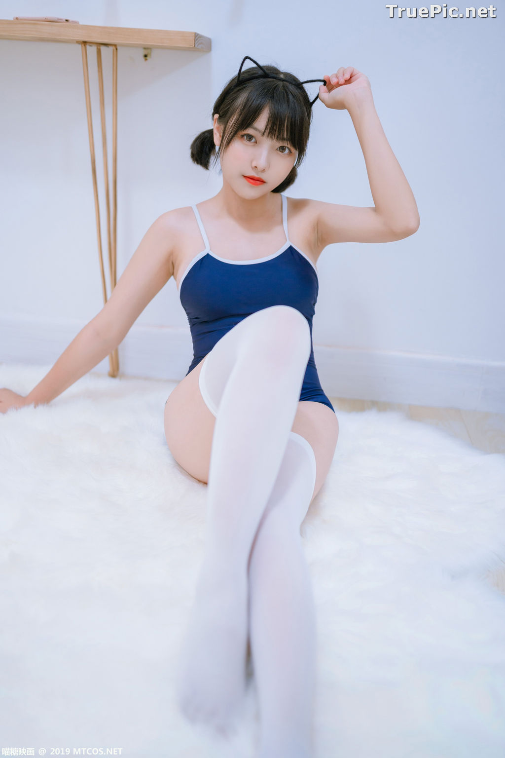 Image [MTCos] 喵糖映画 Vol.040 – Chinese Model 猫君君MaoJun – Navy Blue Monokini - TruePic.net - Picture-19