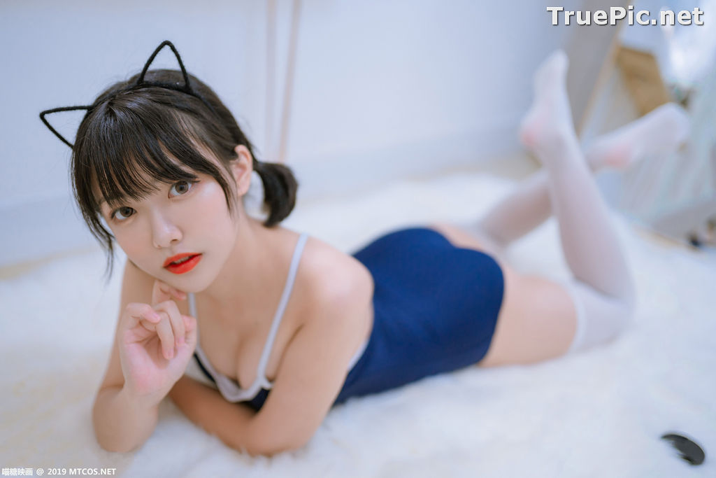 Image [MTCos] 喵糖映画 Vol.040 – Chinese Model 猫君君MaoJun – Navy Blue Monokini - TruePic.net - Picture-25