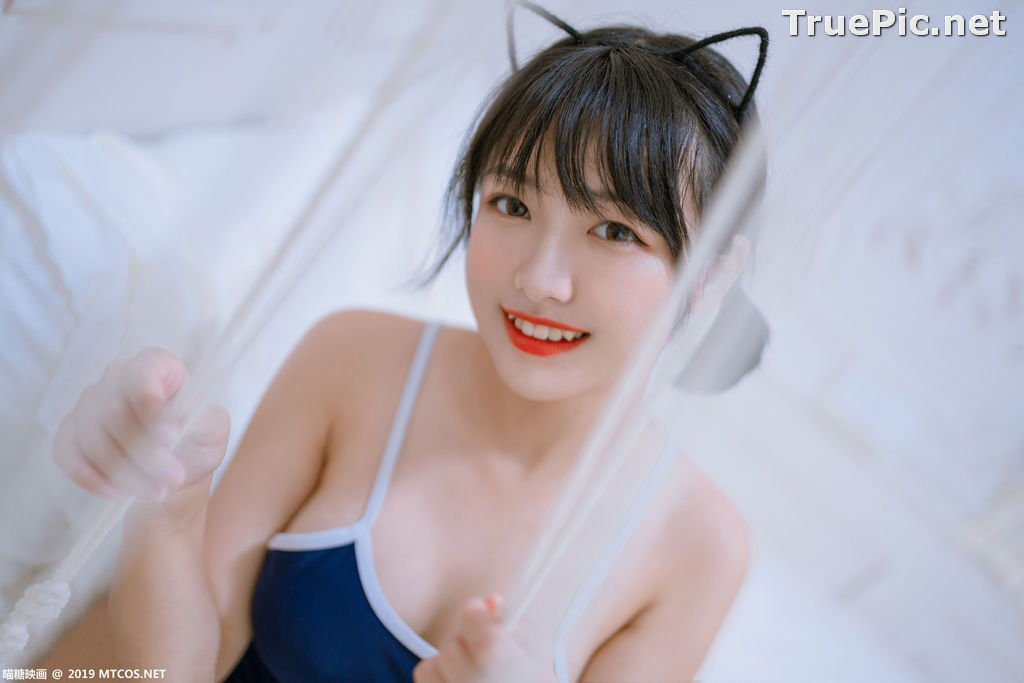 Image [MTCos] 喵糖映画 Vol.040 – Chinese Model 猫君君MaoJun – Navy Blue Monokini - TruePic.net - Picture-35